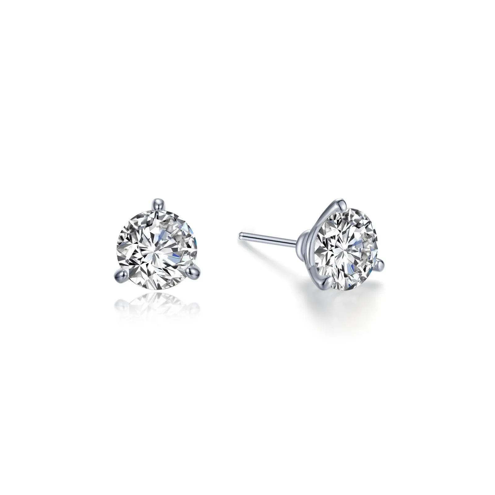 1 CTW 3 Prong Martini Stud Earrings