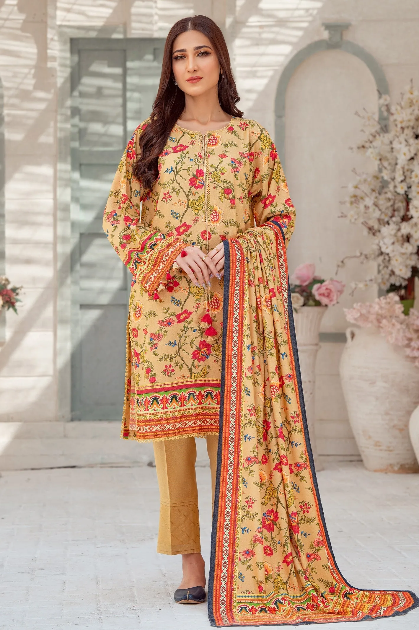 2PC Unstitched Printed