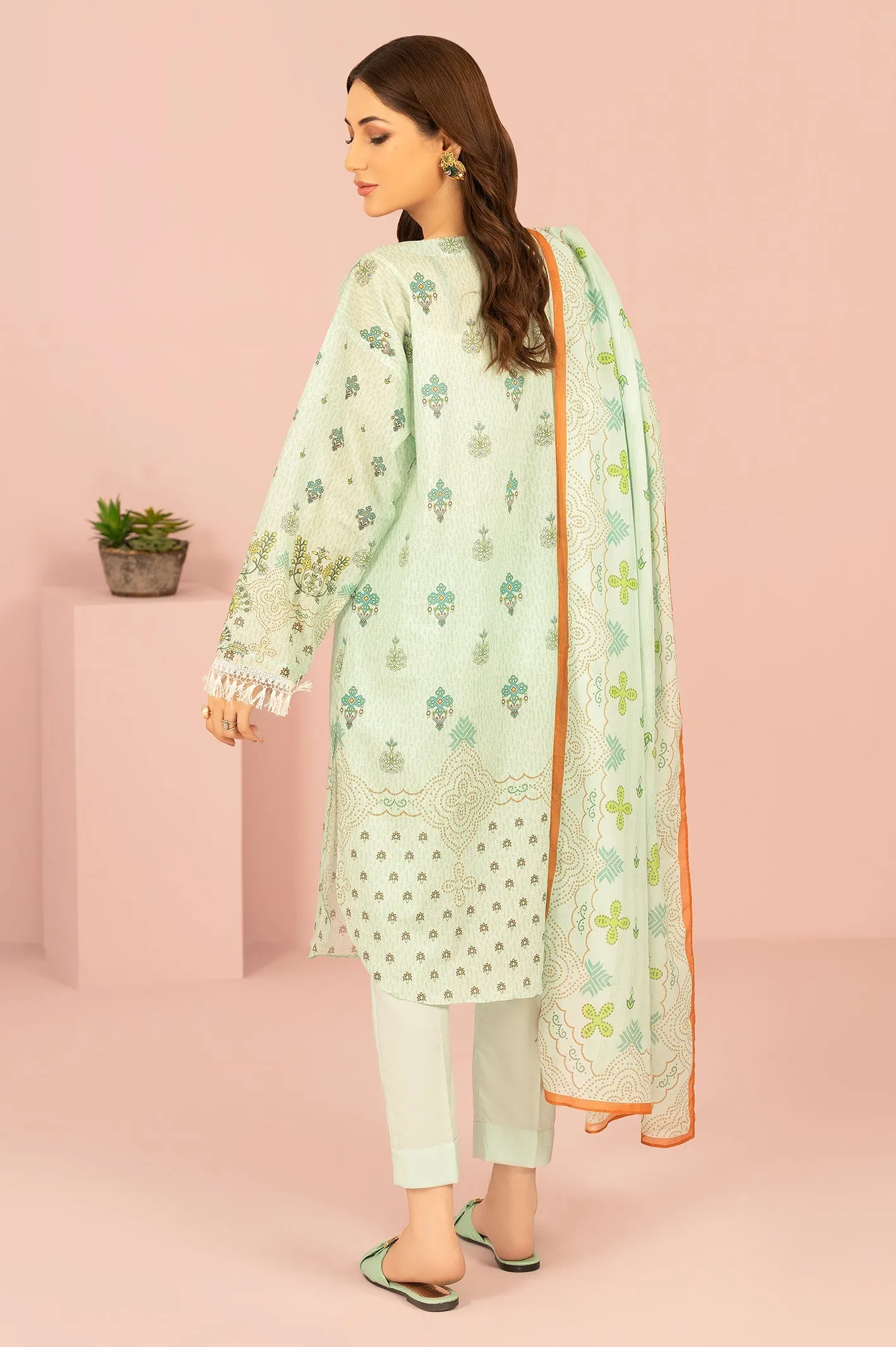 3PC Unstitched Printed