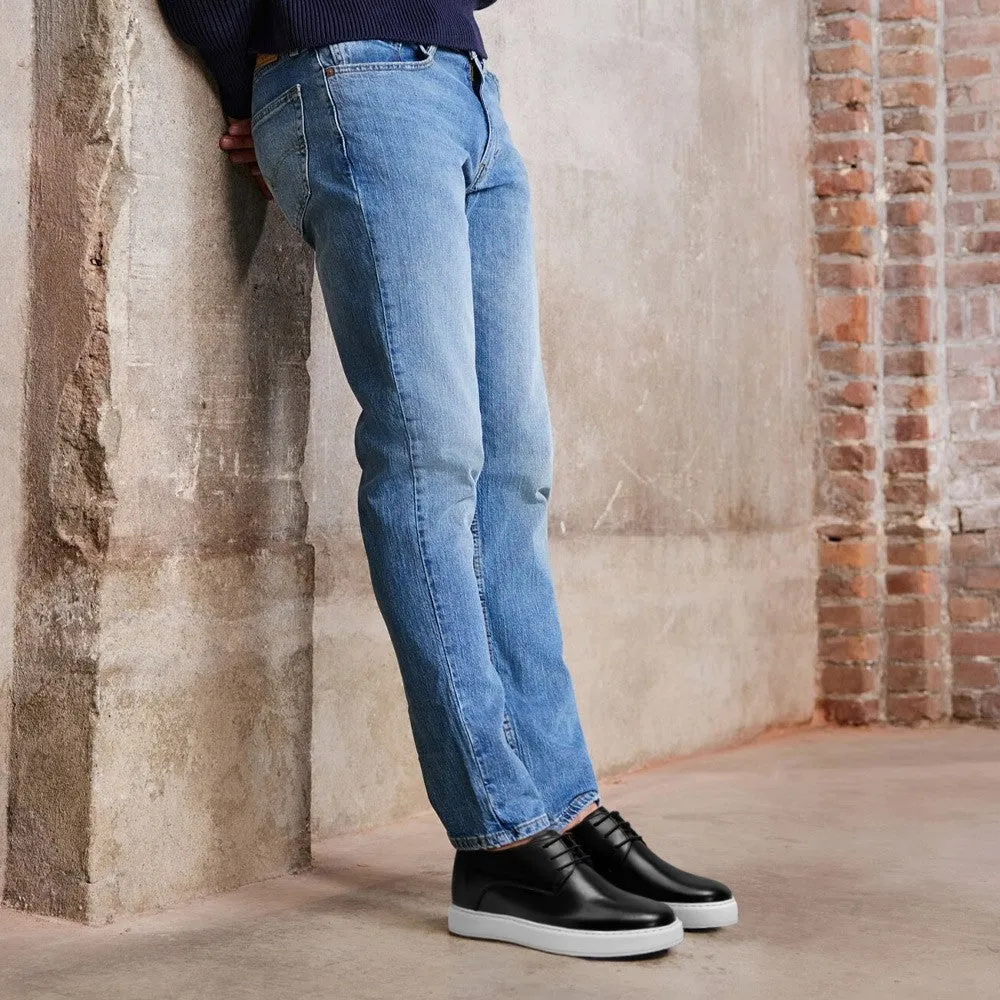7 CM / 2.76 Inches CMR CHAMARIPA Men's Black Casual Elevator Sneakers