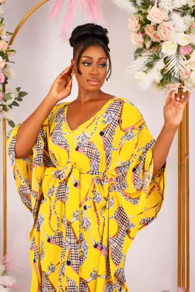 African Inspired Kaftan Boubou Bubu Maxi Dress - Ademola
