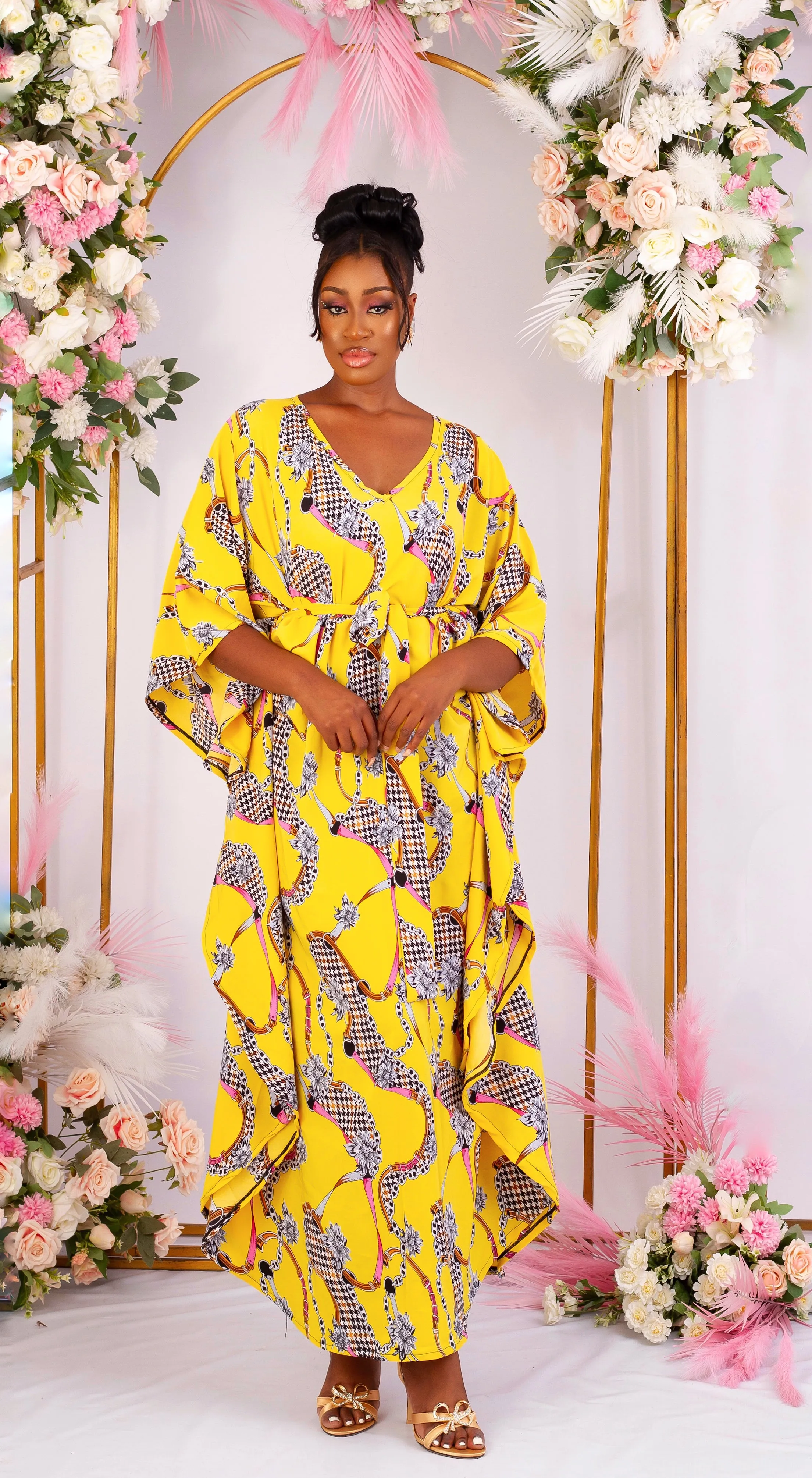 African Inspired Kaftan Boubou Bubu Maxi Dress - Ademola