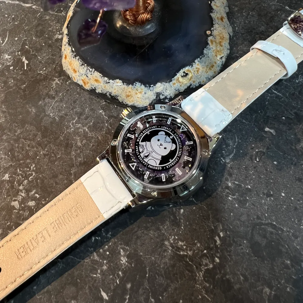 AG Collective White Leather Strap Women Watch L 5047 SW-S