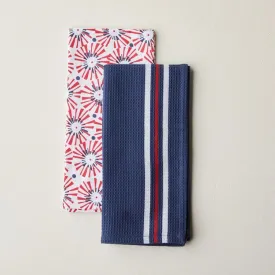 American Pinwheel Dishtowel Set of 2