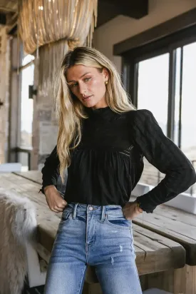 Anahi Lace Top in Black - FINAL SALE