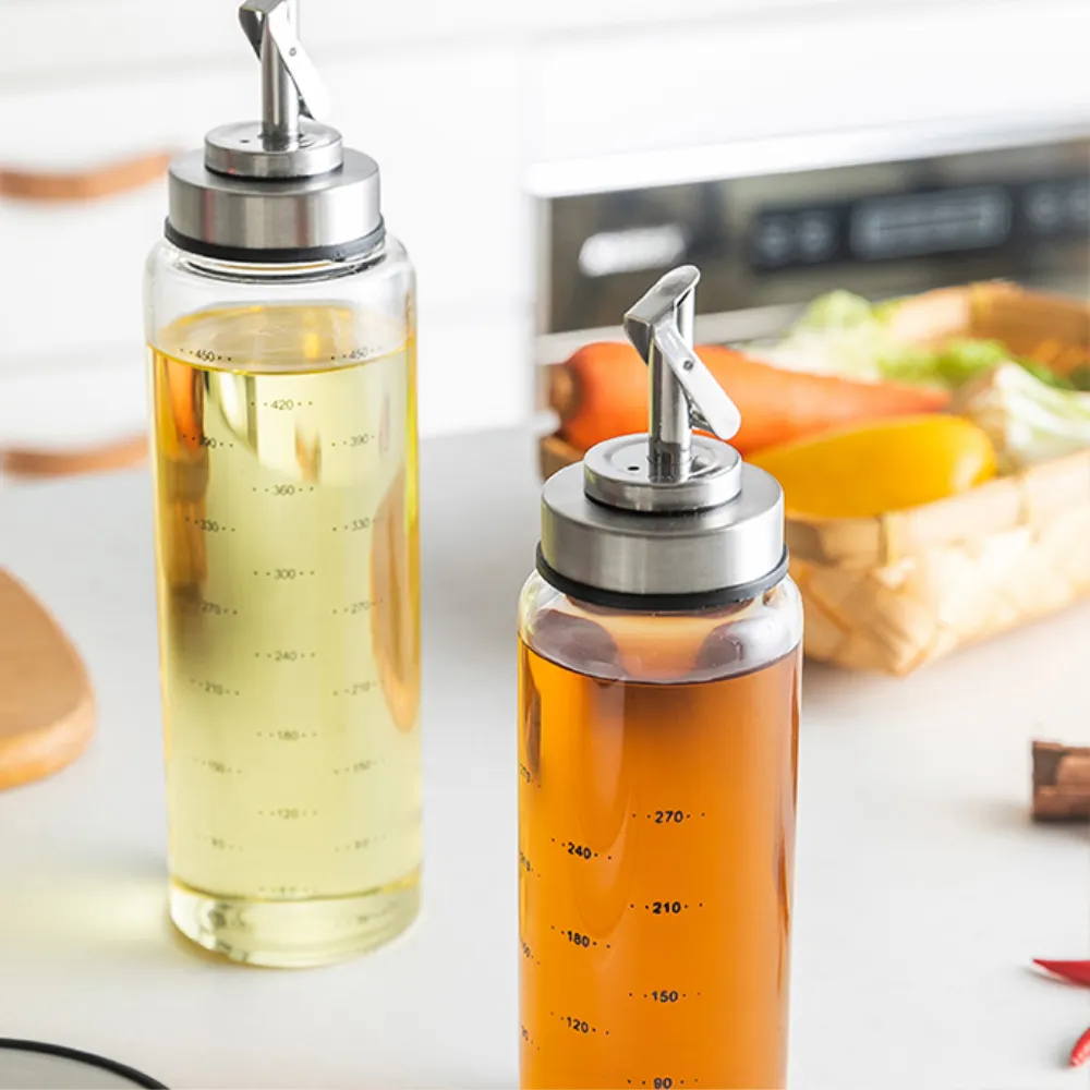 Automatic Release Glass Oil Container