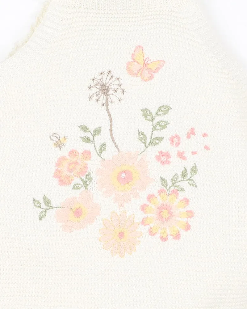 Bebe - Lara Embroidered Knitted Bodysuit