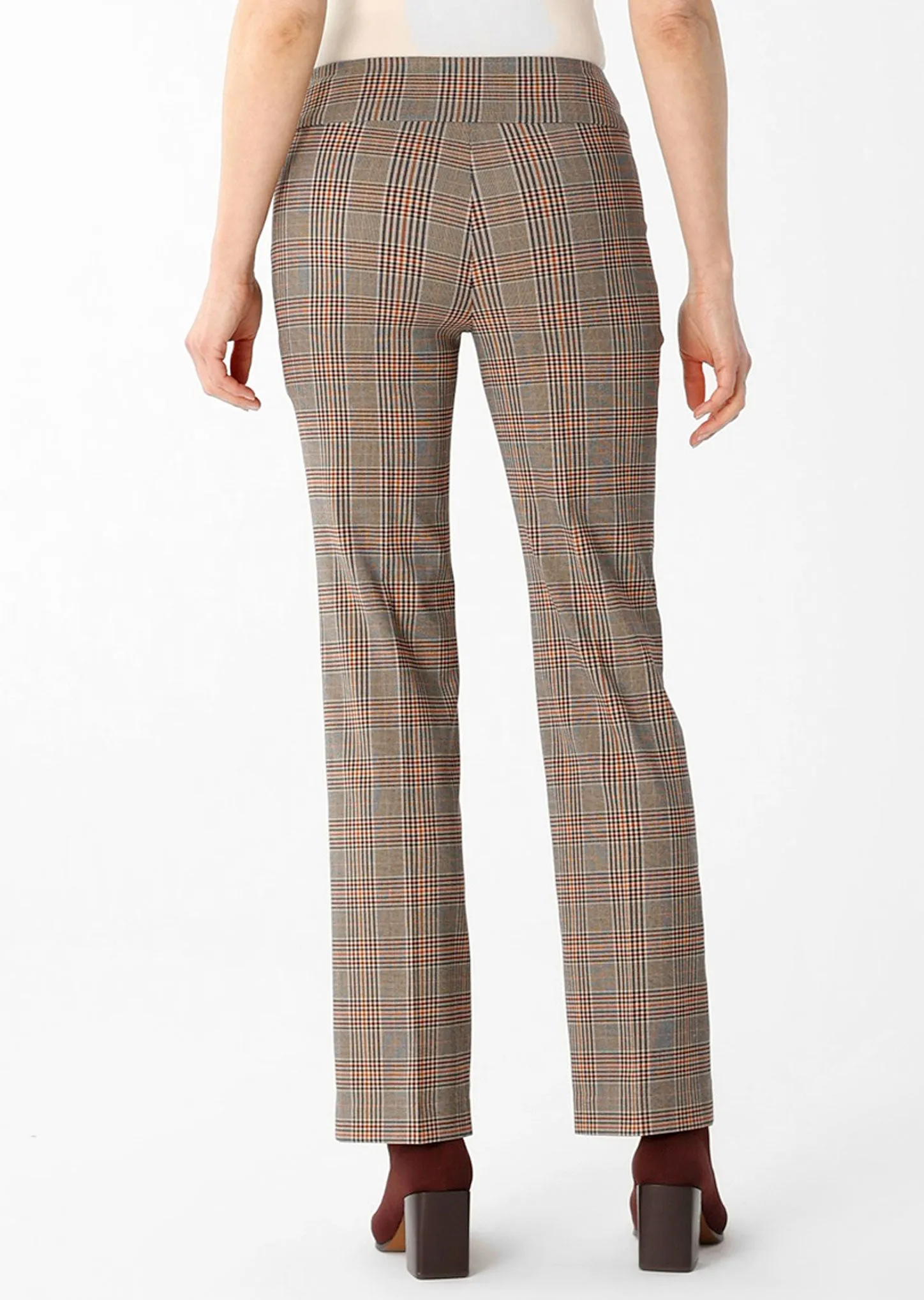 Bellamy Plaid Fabric 30" Straight Leg Trouser