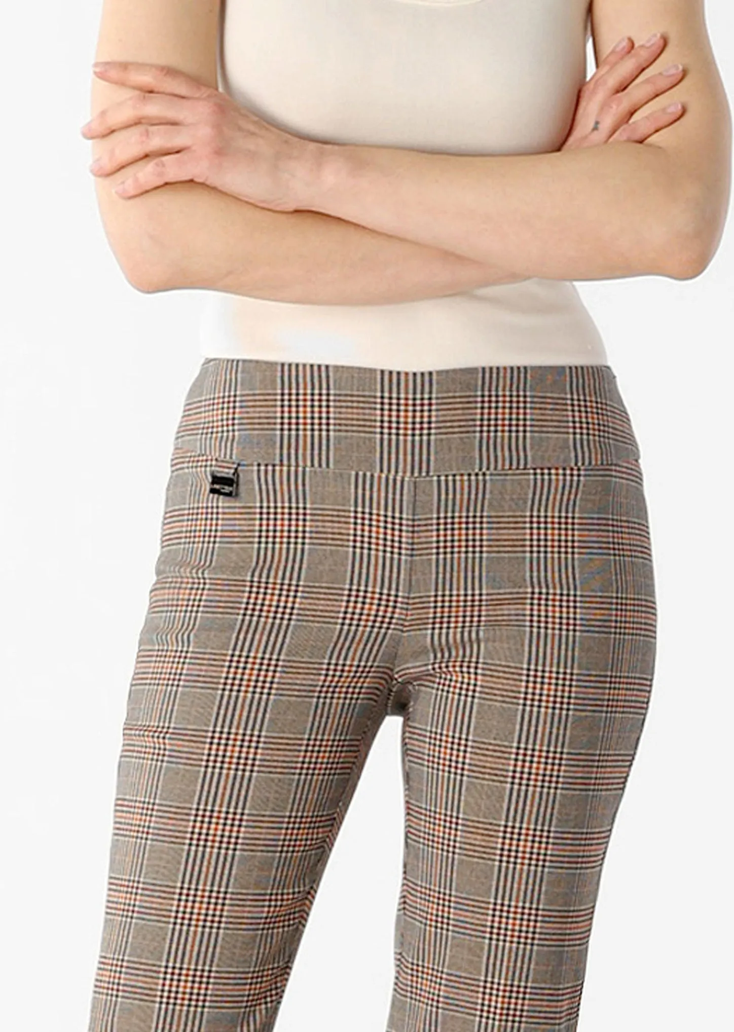 Bellamy Plaid Fabric 30" Straight Leg Trouser
