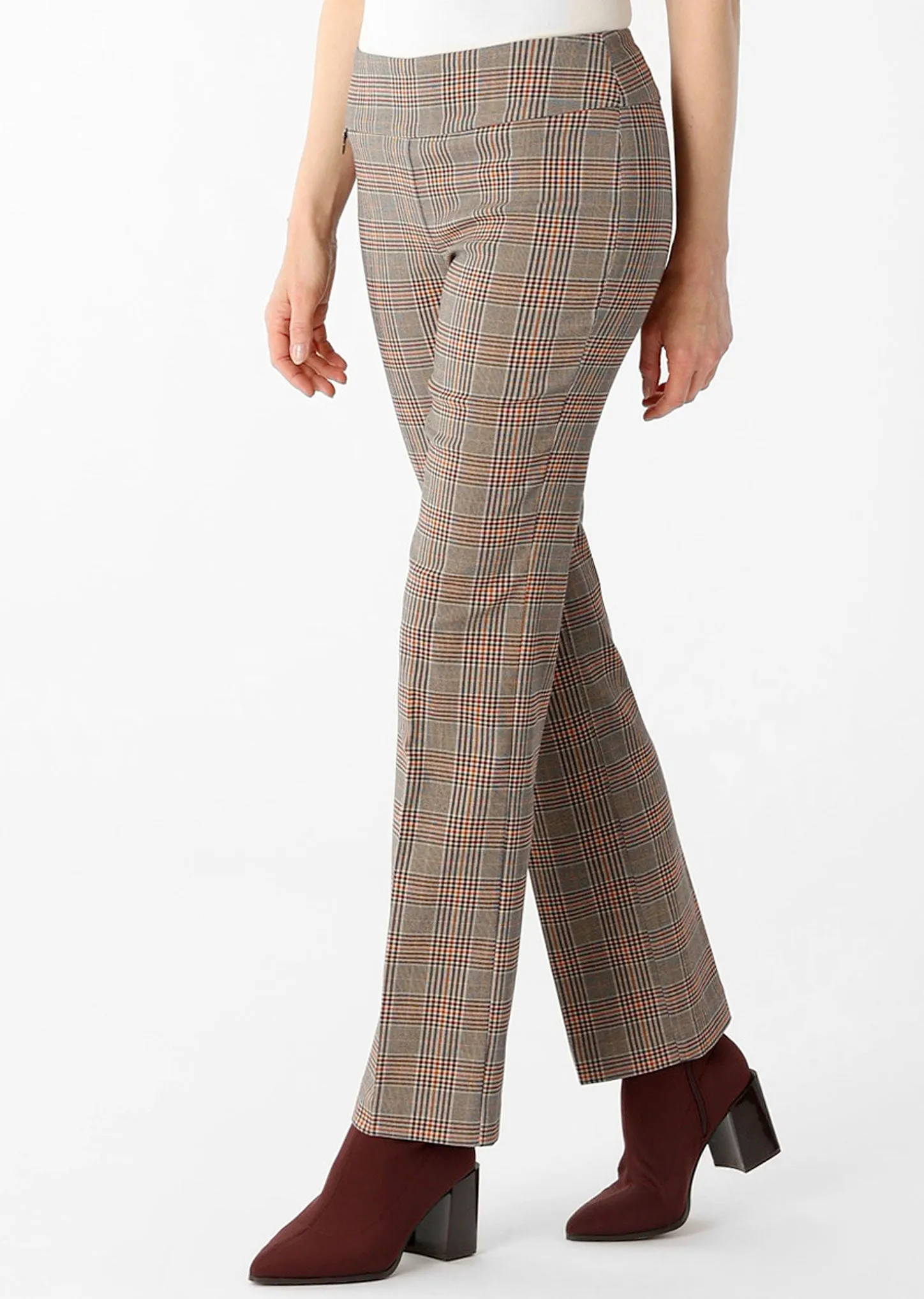 Bellamy Plaid Fabric 30" Straight Leg Trouser