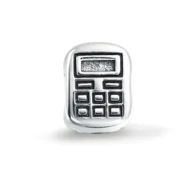 Bookkeeper Accountant Math Calculator Bead Charm .925 Sterling Silver