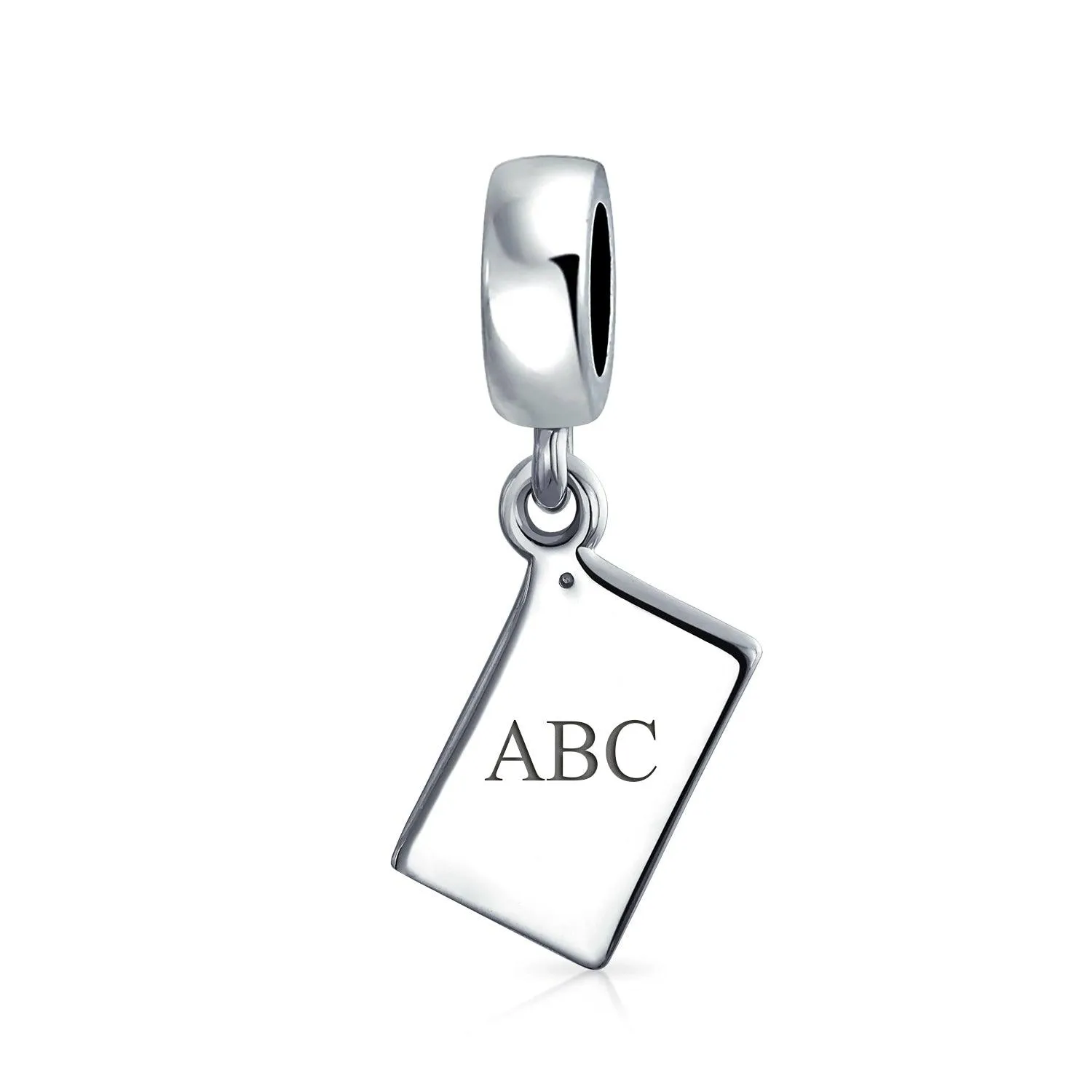 Bookkeeper Accountant Math Calculator Bead Charm .925 Sterling Silver