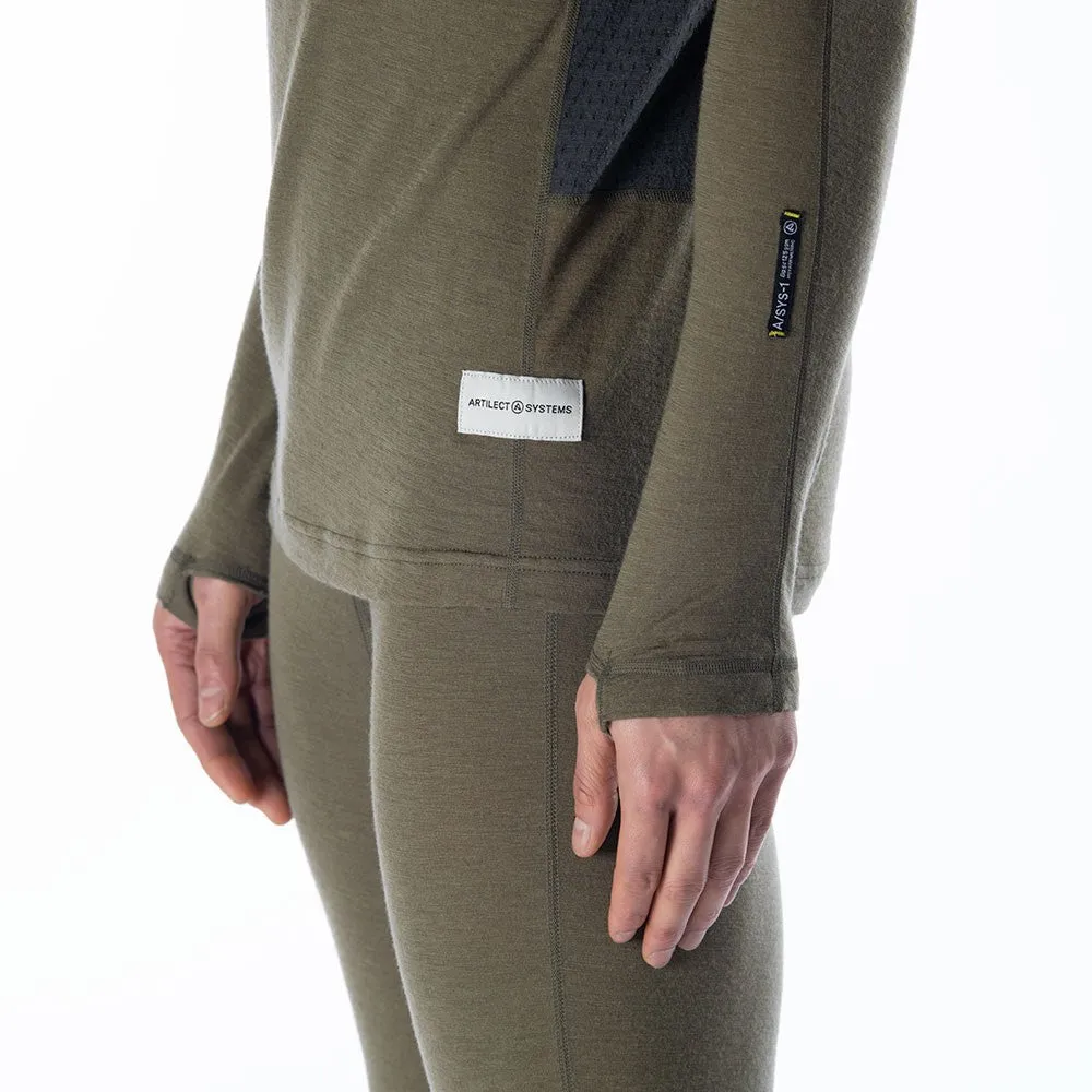 Boulder 125 1/4 Zip Baselayer - Kalamata/Ash