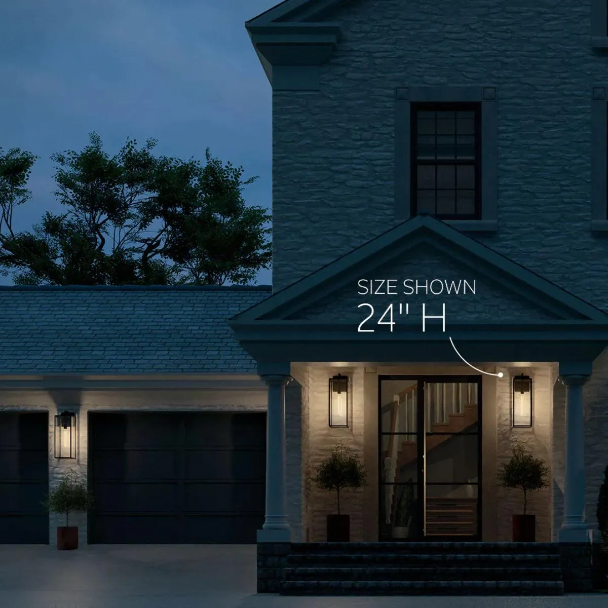 Branner 18 In 1-Light Outdoor Wall Light with Clear Glass, Black Finish