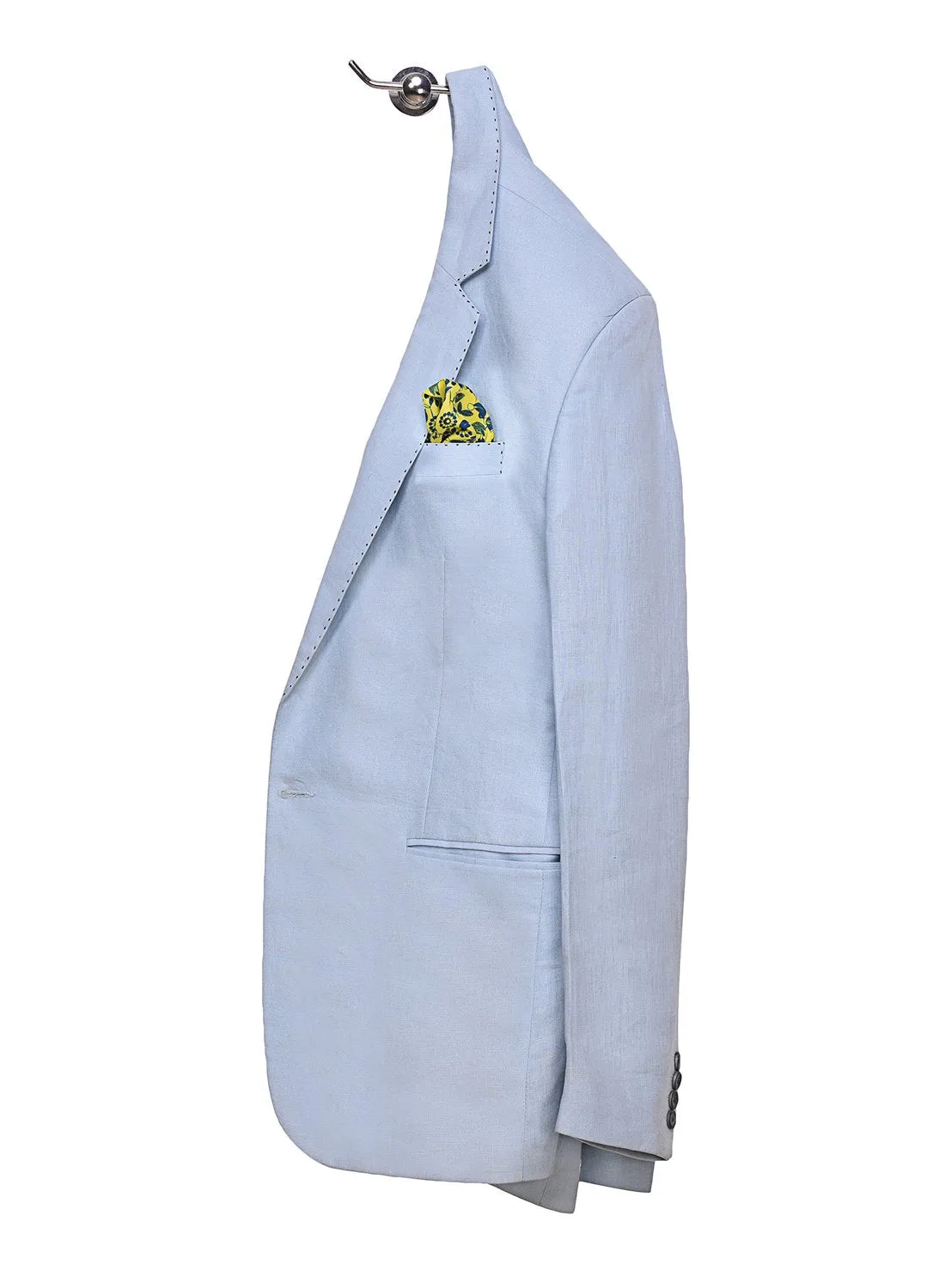 Chokore Blue & Yellow Birds Silk Pocket Square from the Wildlife range