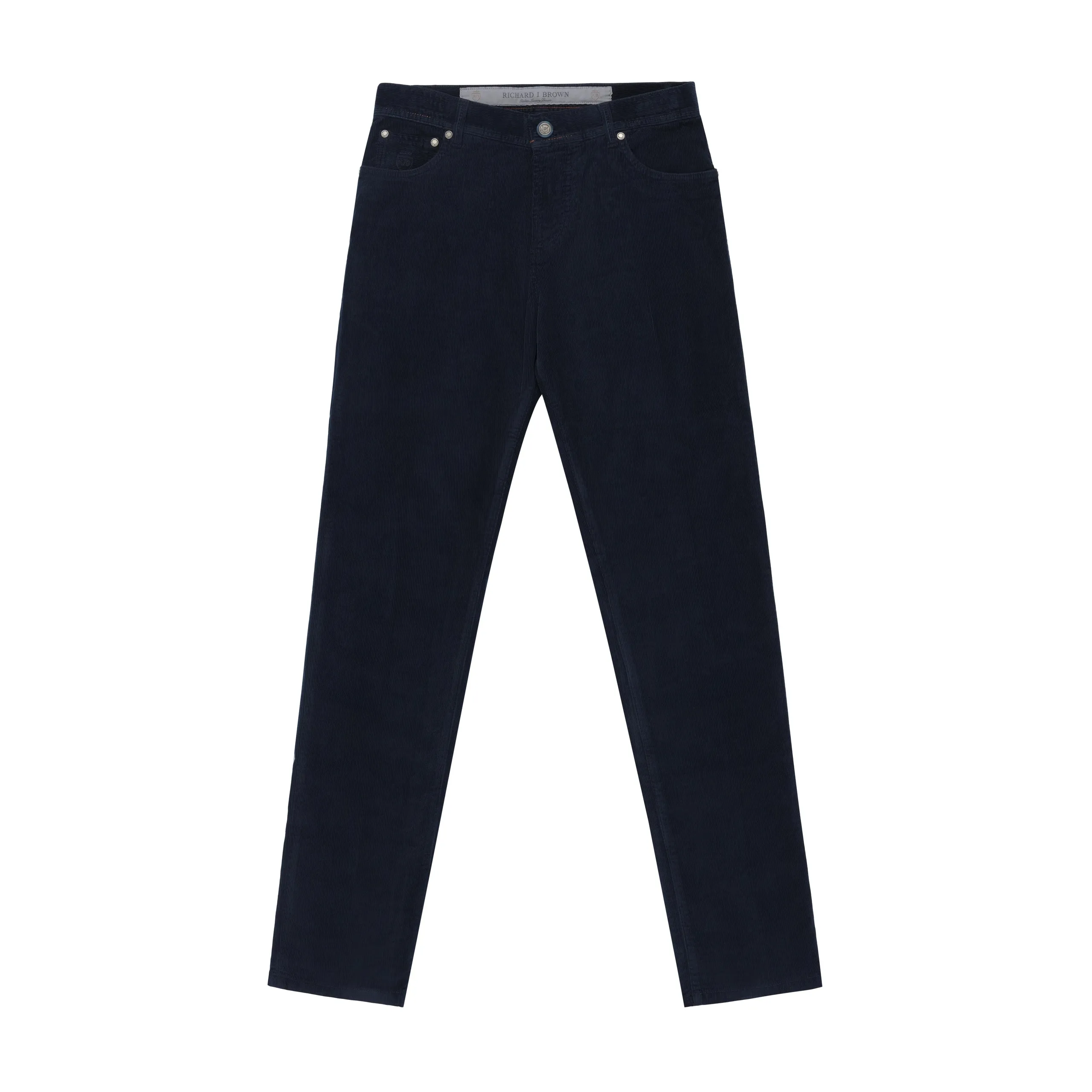 Corduroy Stretch-Cotton Jeans in Indigo Blue