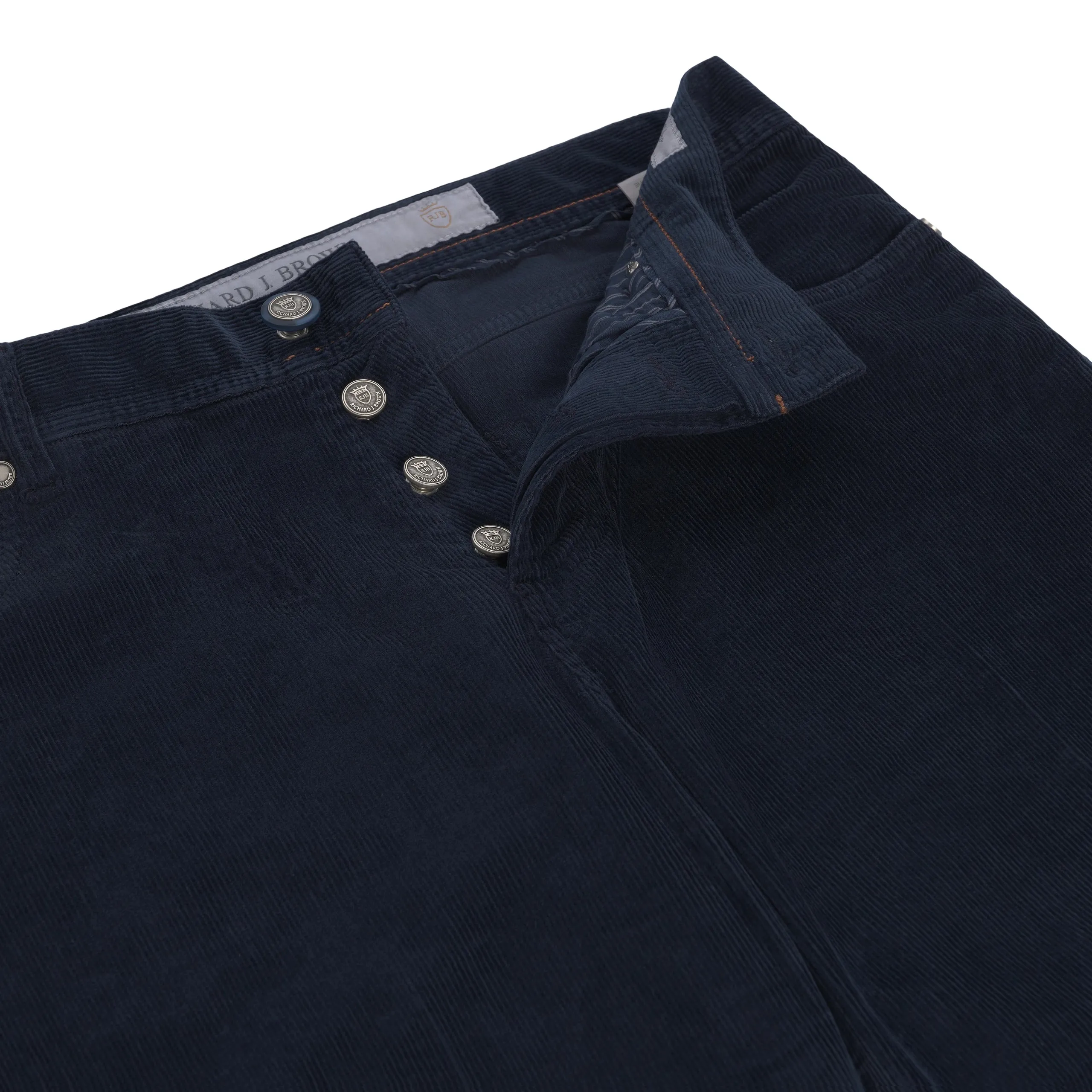 Corduroy Stretch-Cotton Jeans in Indigo Blue