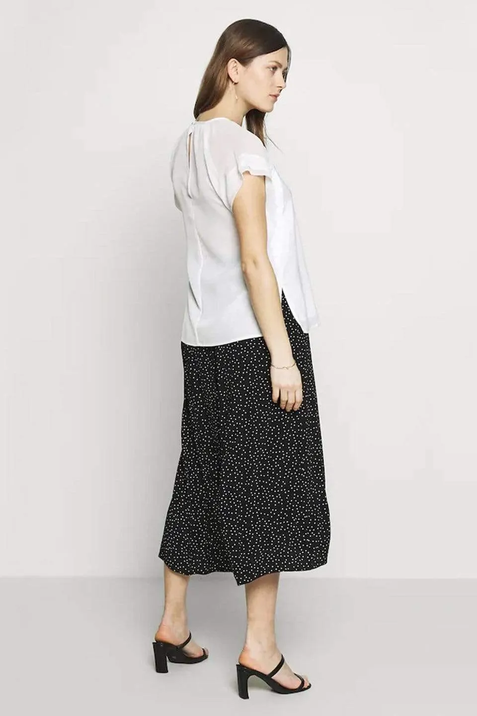 Debs Short Sleeve Nursing Top White