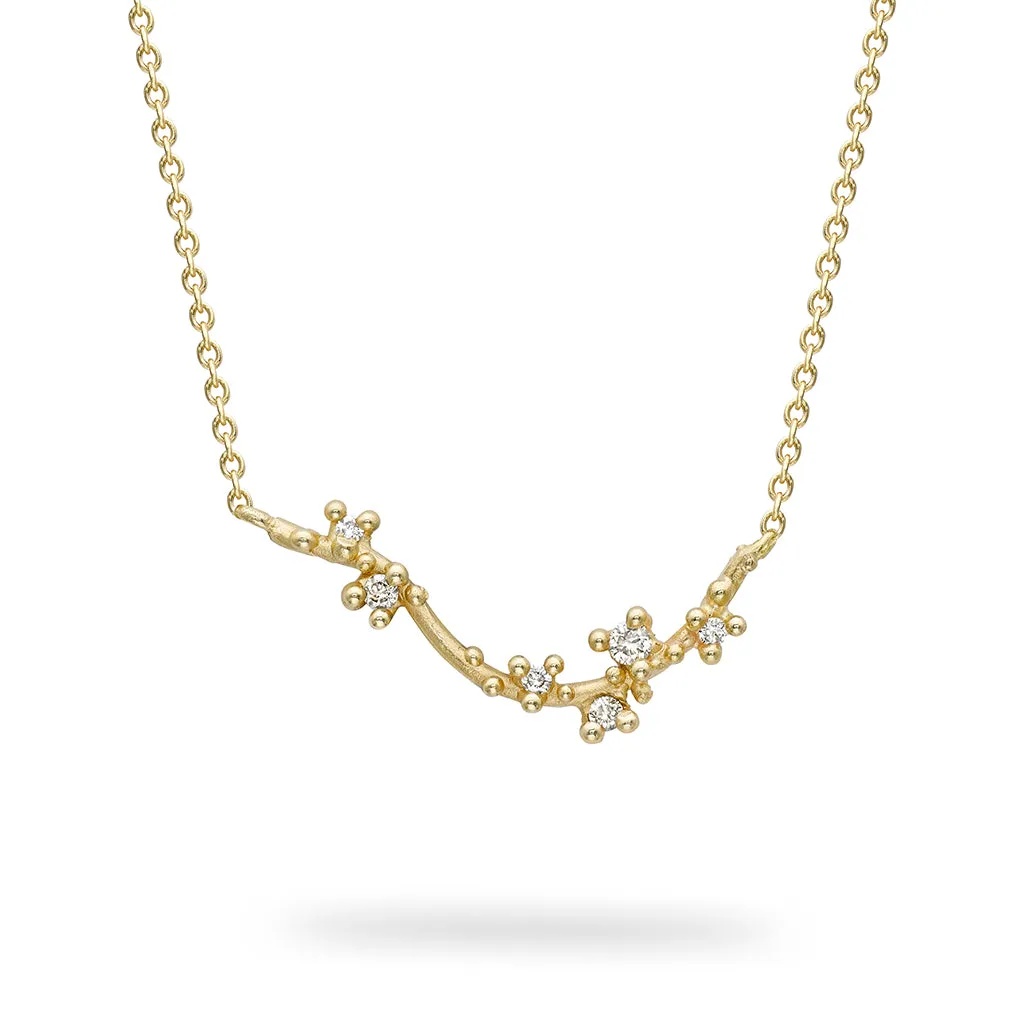 Diamond Encrusted Asymmetric Bar Necklace