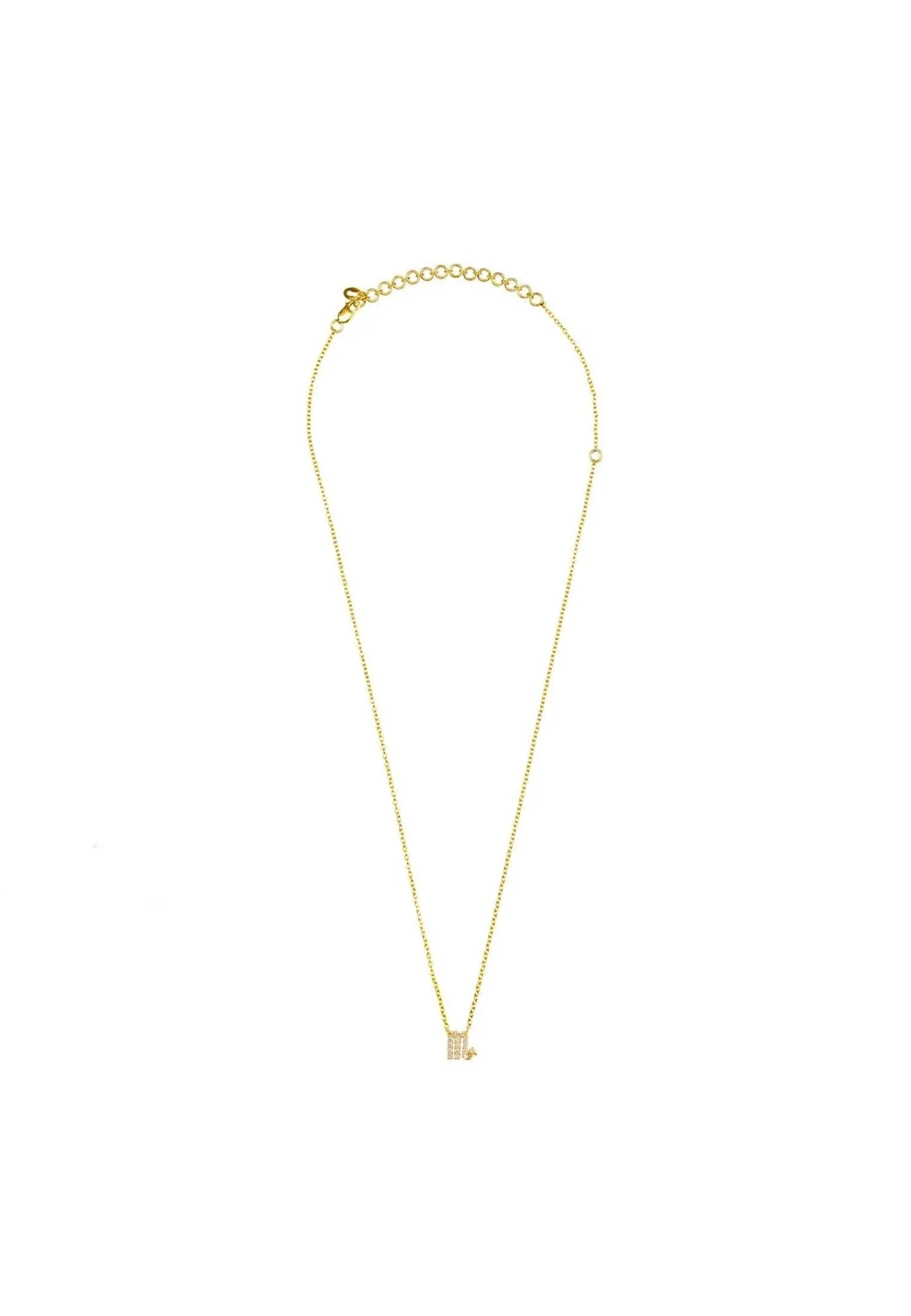 Diamond Zodiac Necklace Gold Scorpio