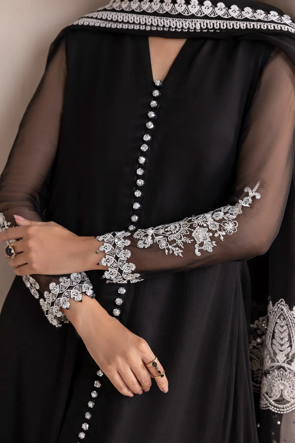 EMBROIDERED CHIFFON PR-847