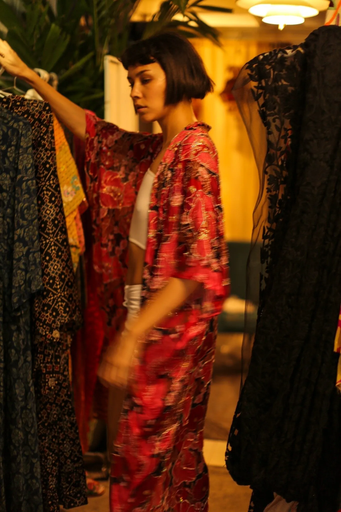 EMBROIDERED SILK KIMONO AURORA