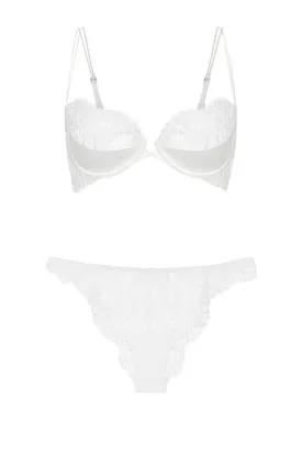 Exotique Lace Balconette Bra and Brazilian Brief Set