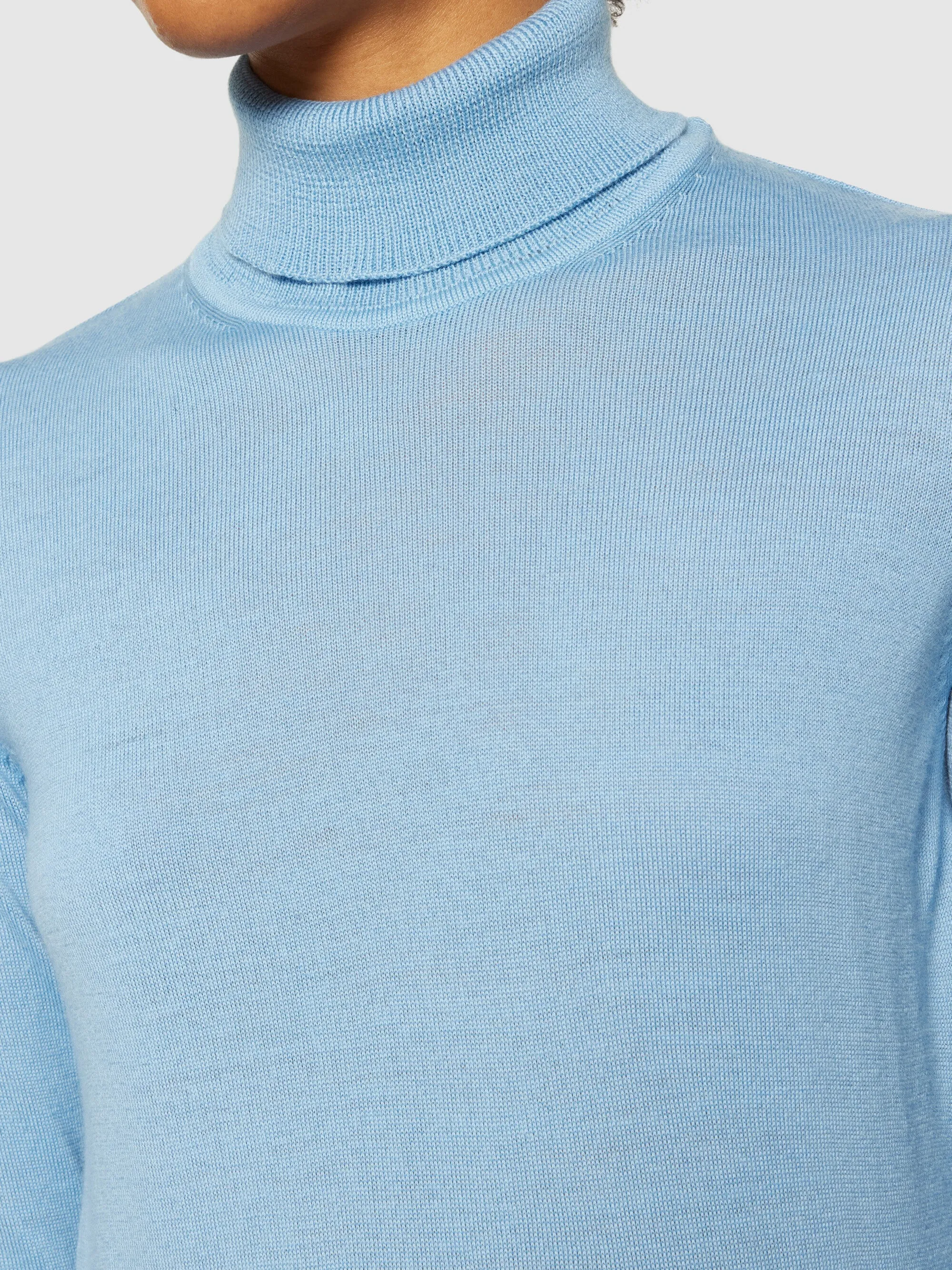 Fine merino roll neck - RWS - Glacier Lake