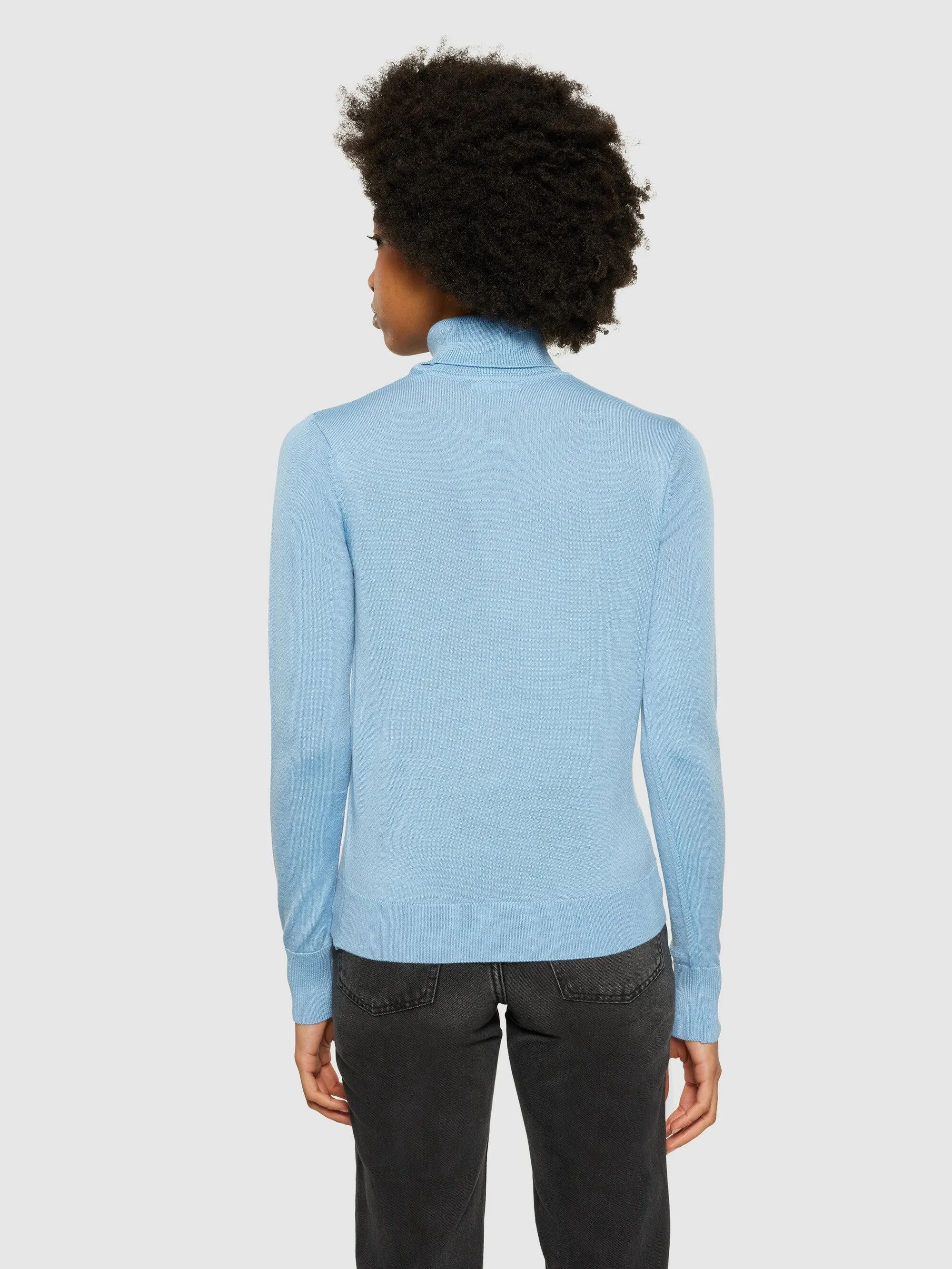 Fine merino roll neck - RWS - Glacier Lake