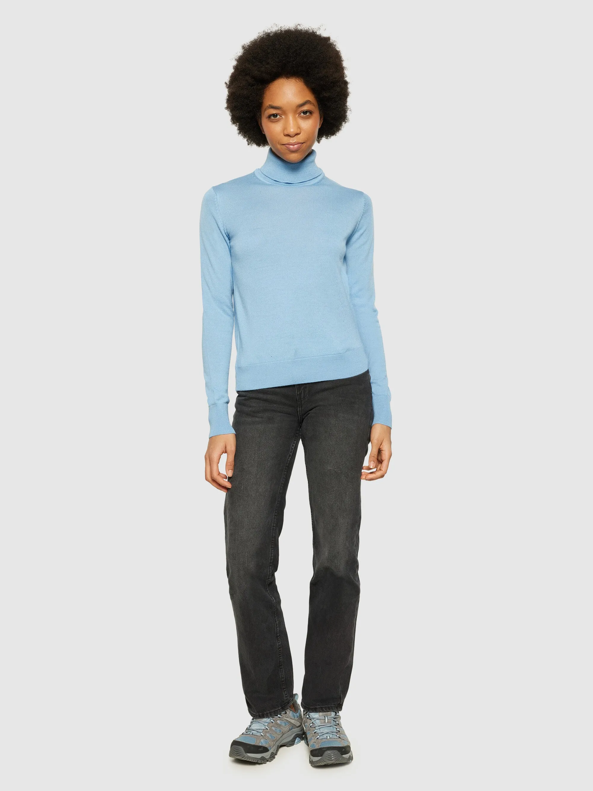 Fine merino roll neck - RWS - Glacier Lake