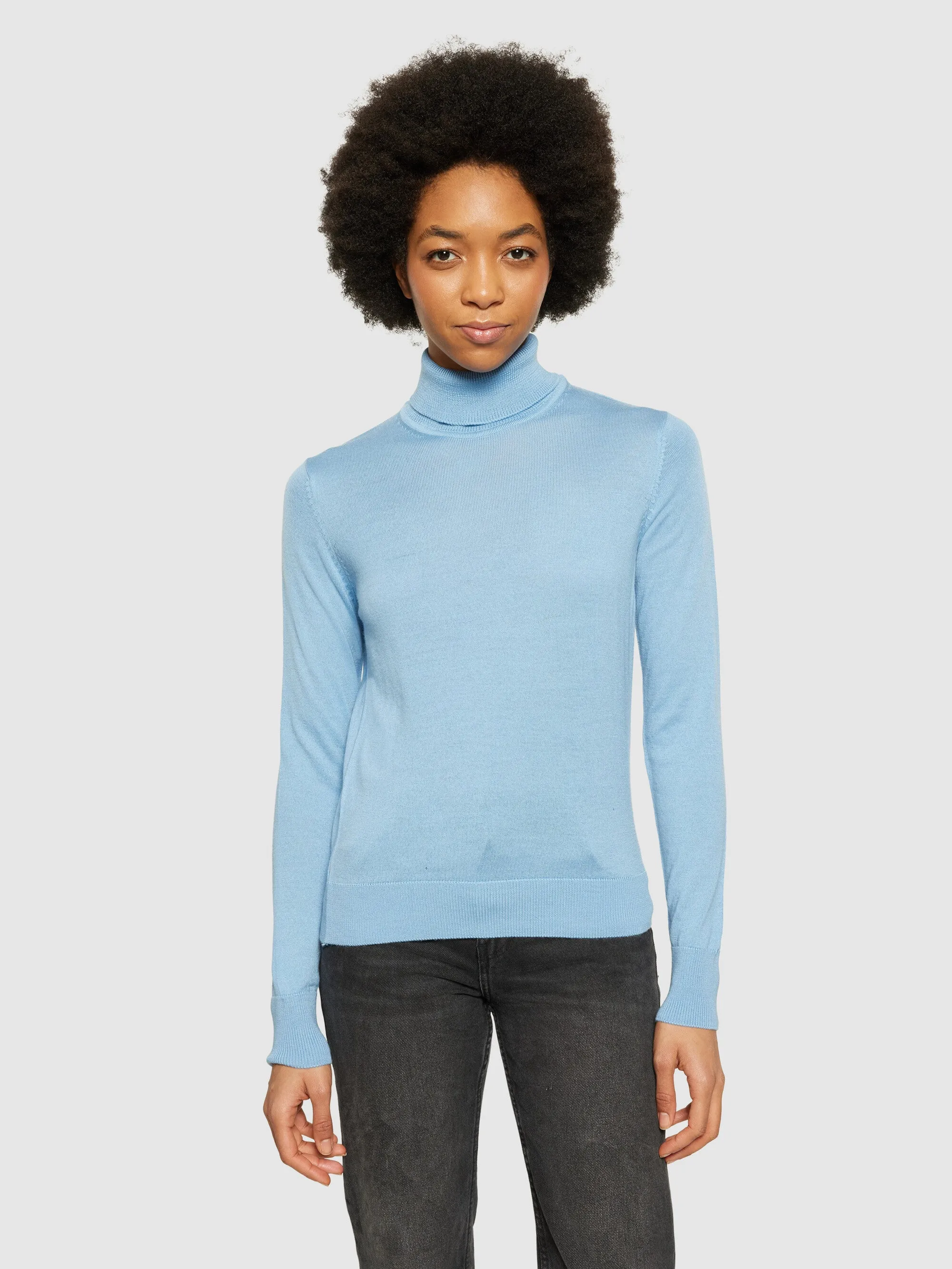 Fine merino roll neck - RWS - Glacier Lake