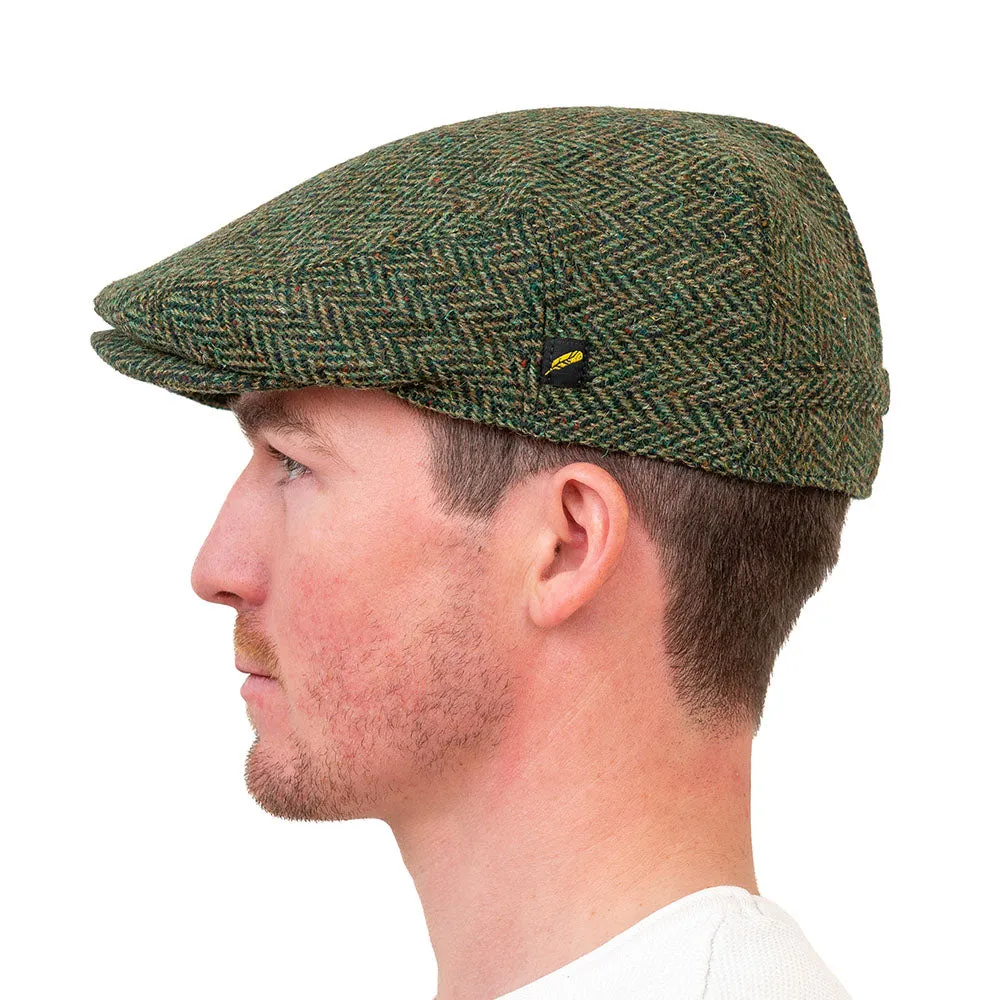 Flat Cap, Dubliner Green Herringbone