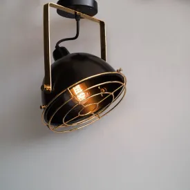 Flh102 Black Gold Low Ceiling Lamp Vintage Style Lighting