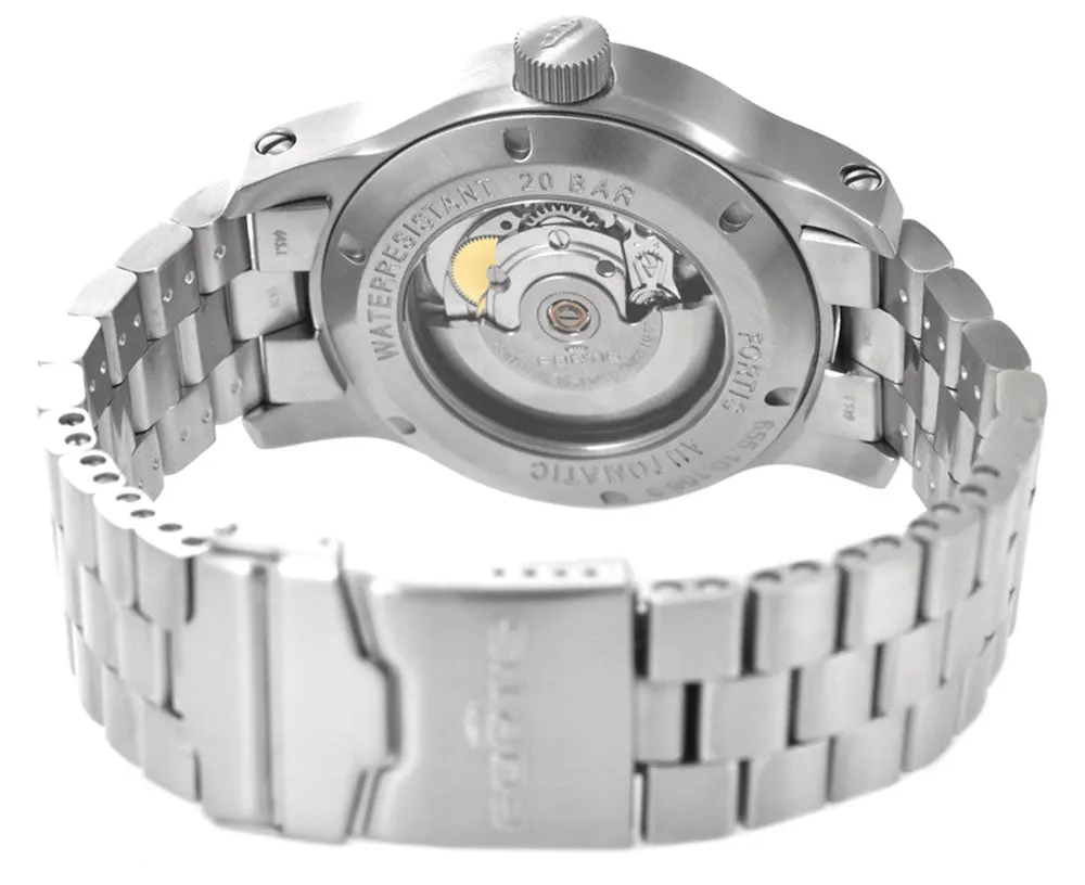 Fortis Aeromaster Automatic Mens Stainless Steel Black Dial Day/Date Diving Watch F4020008