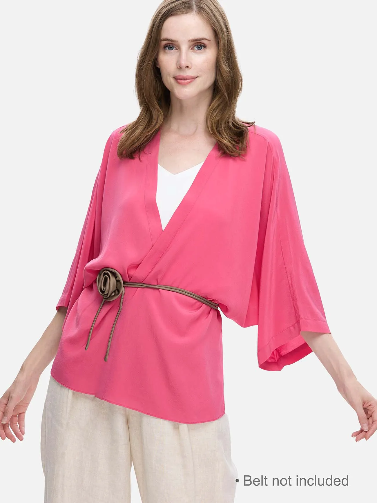 Fuchsia Silk Relax Cardigan