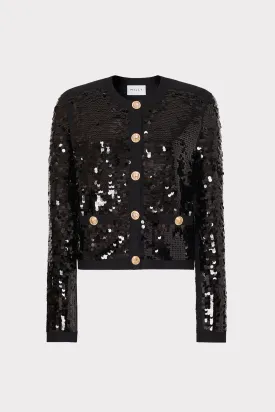 Iman Sequin Knit Cardigan