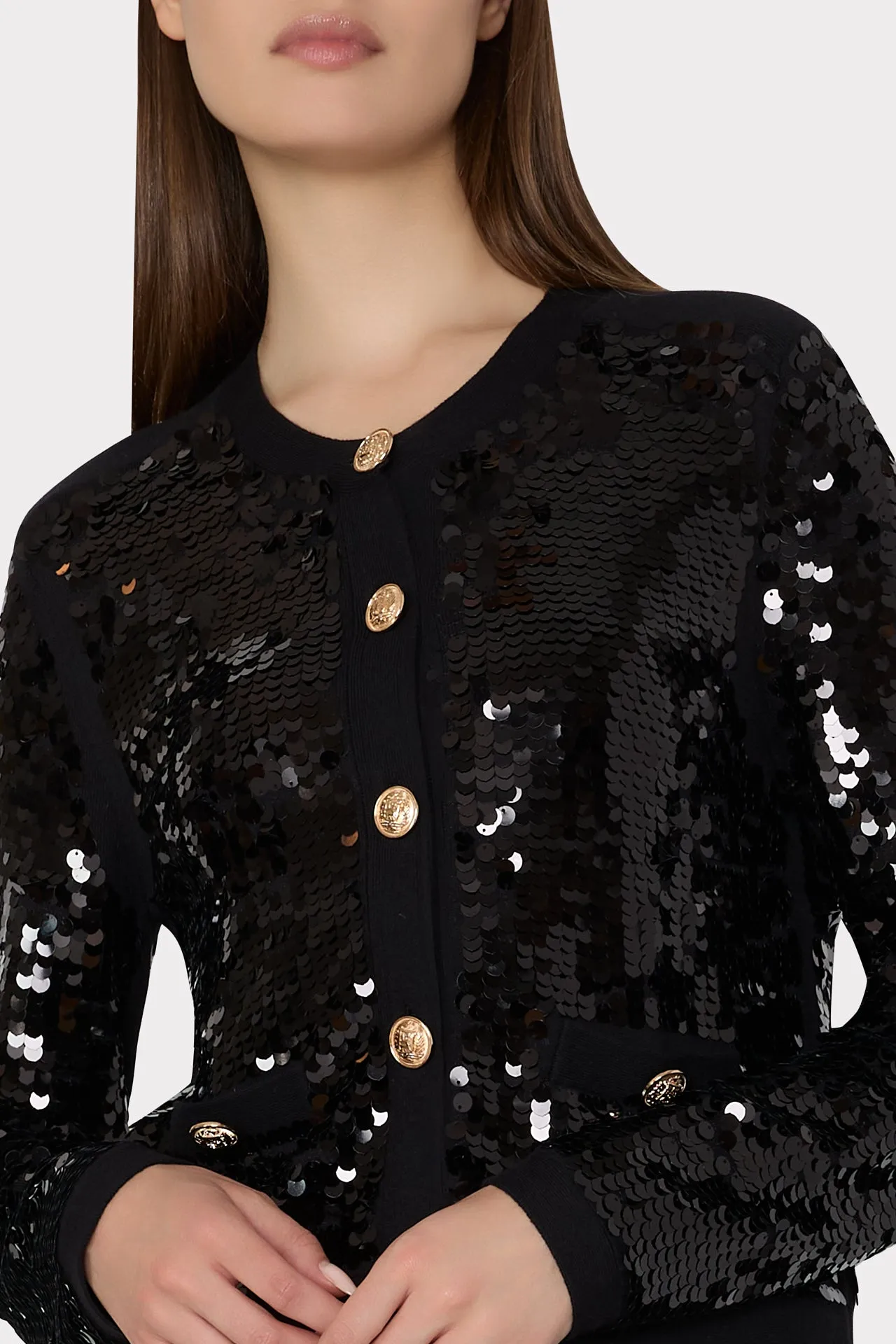 Iman Sequin Knit Cardigan