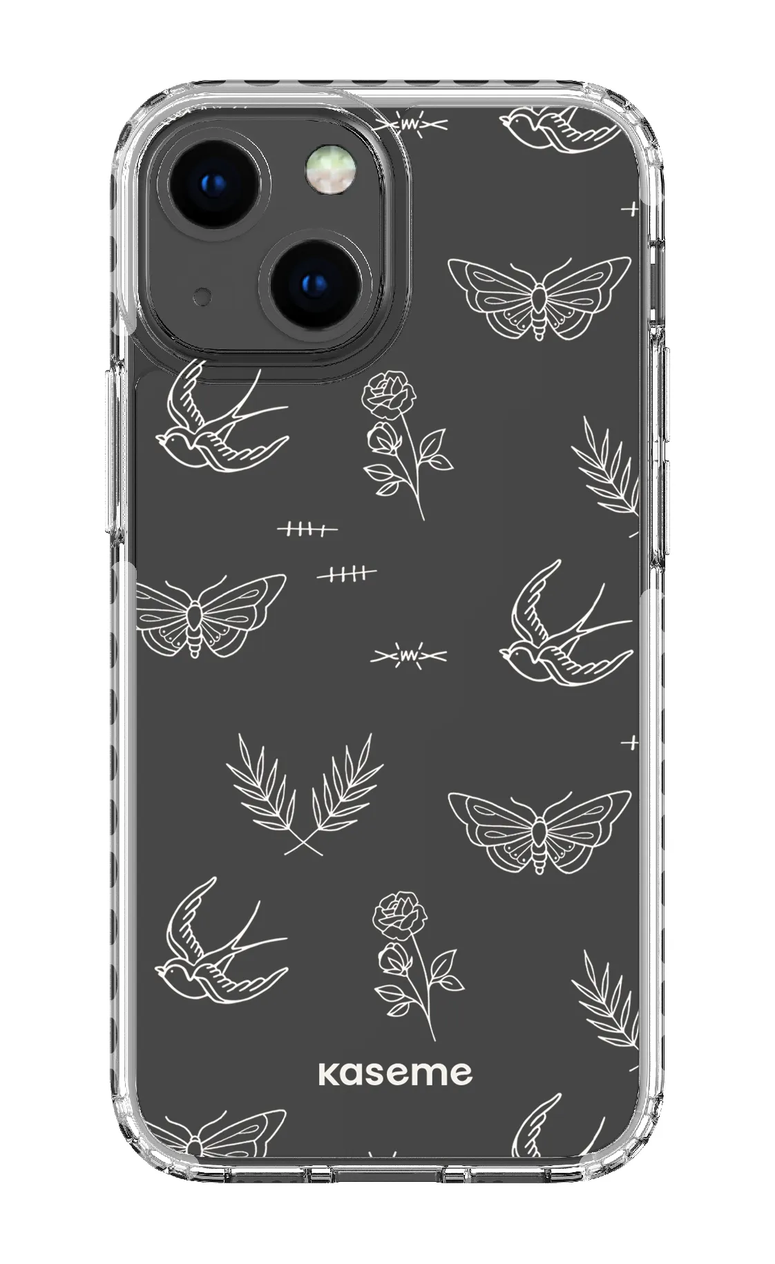 Ink white clear case