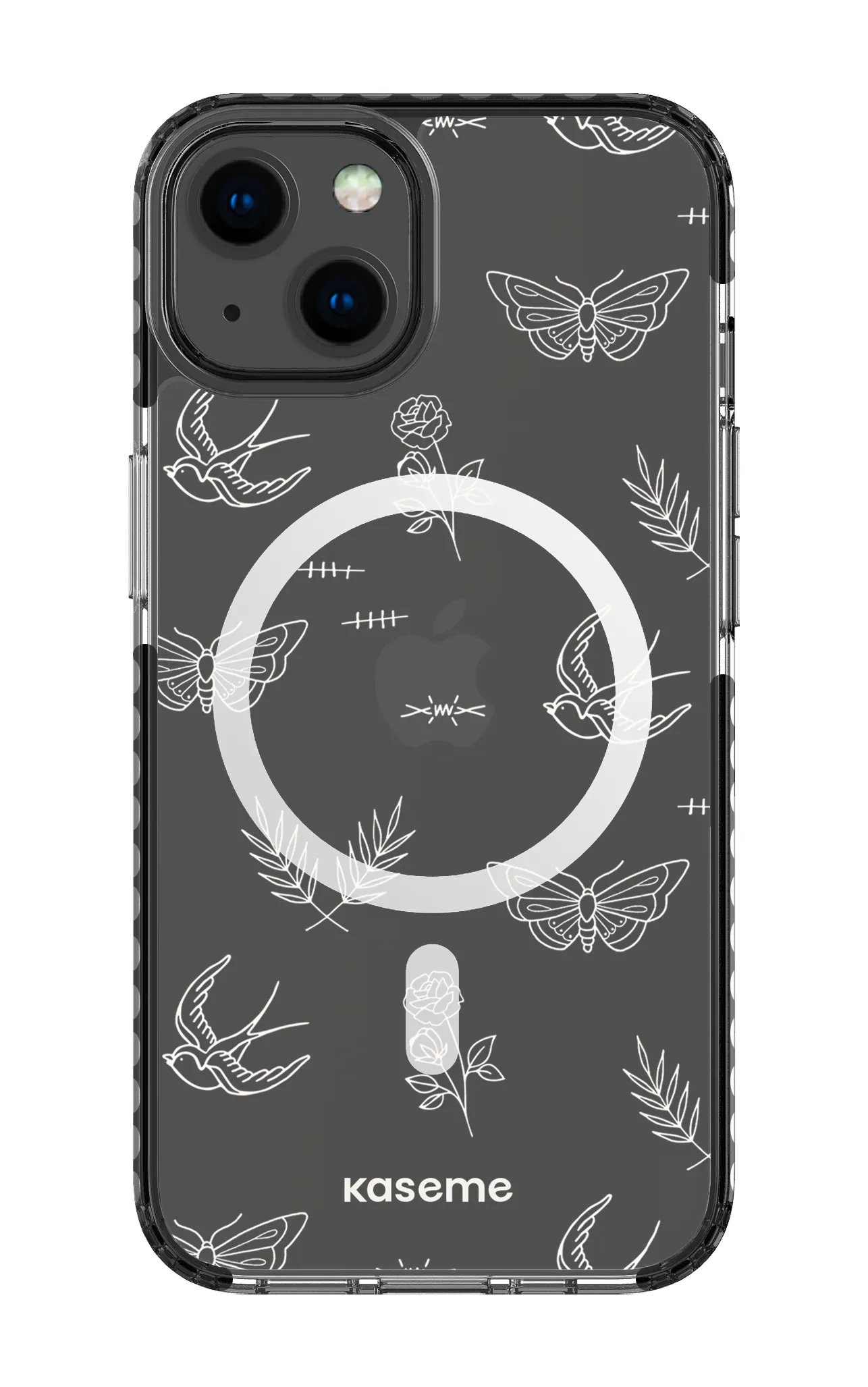 Ink white clear case