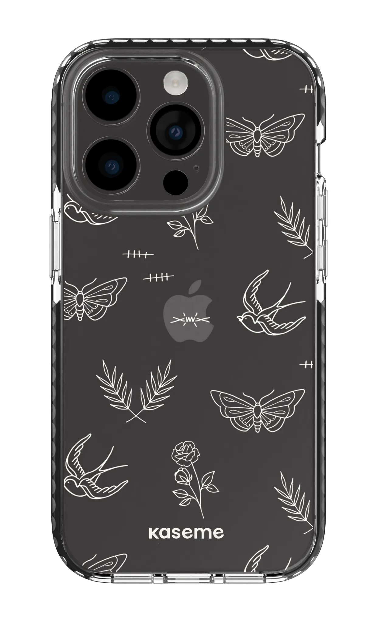 Ink white clear case