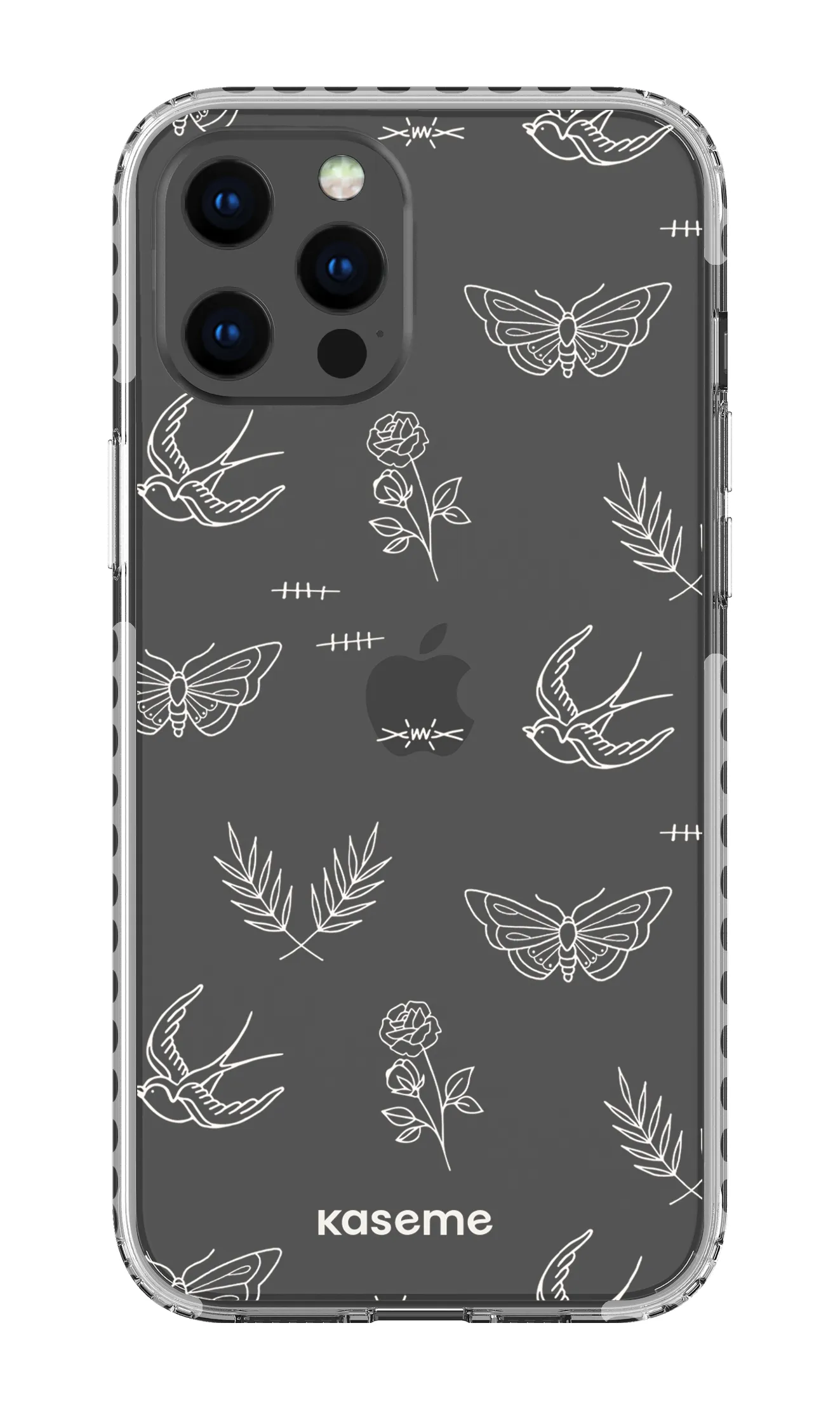 Ink white clear case