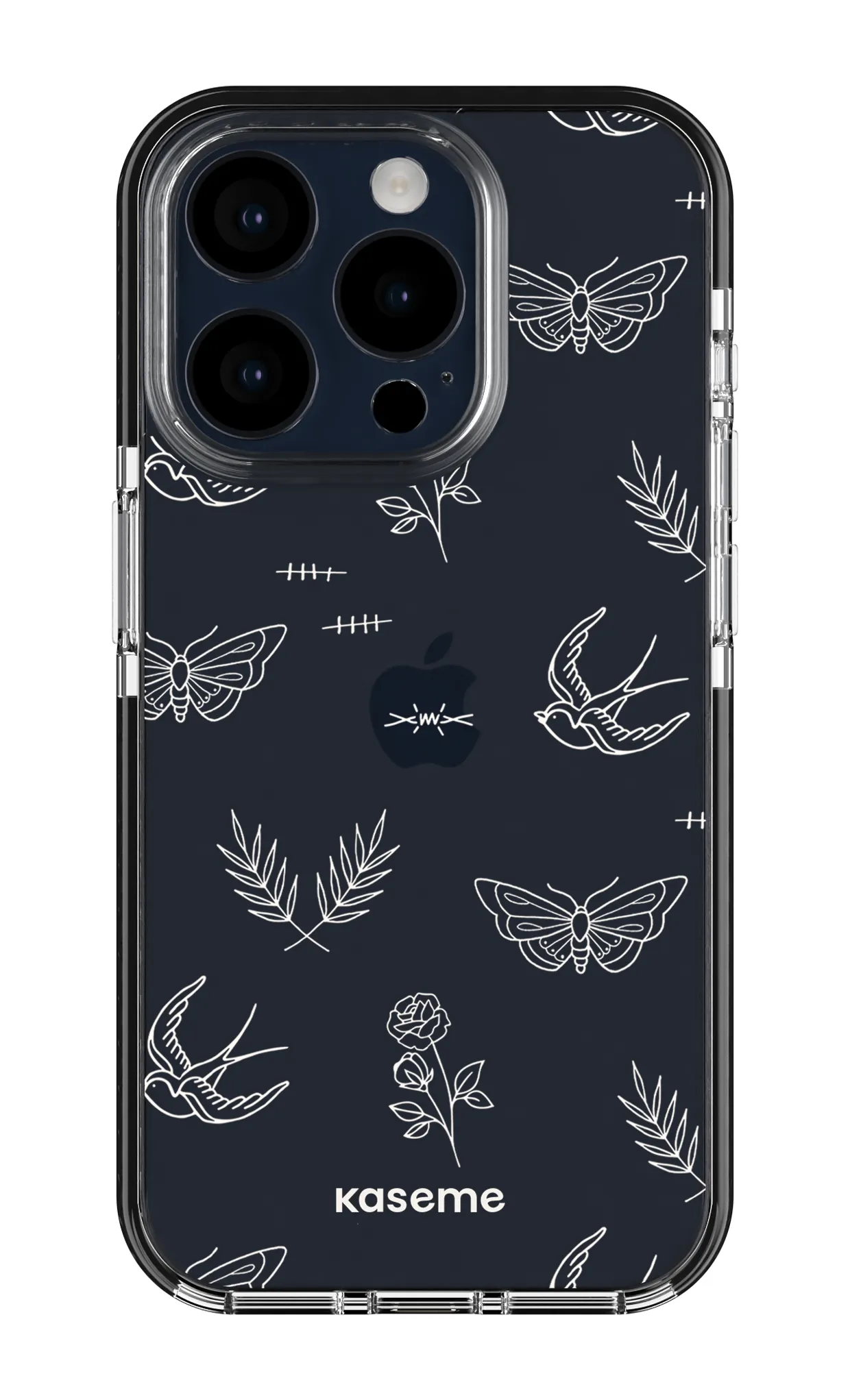 Ink white clear case