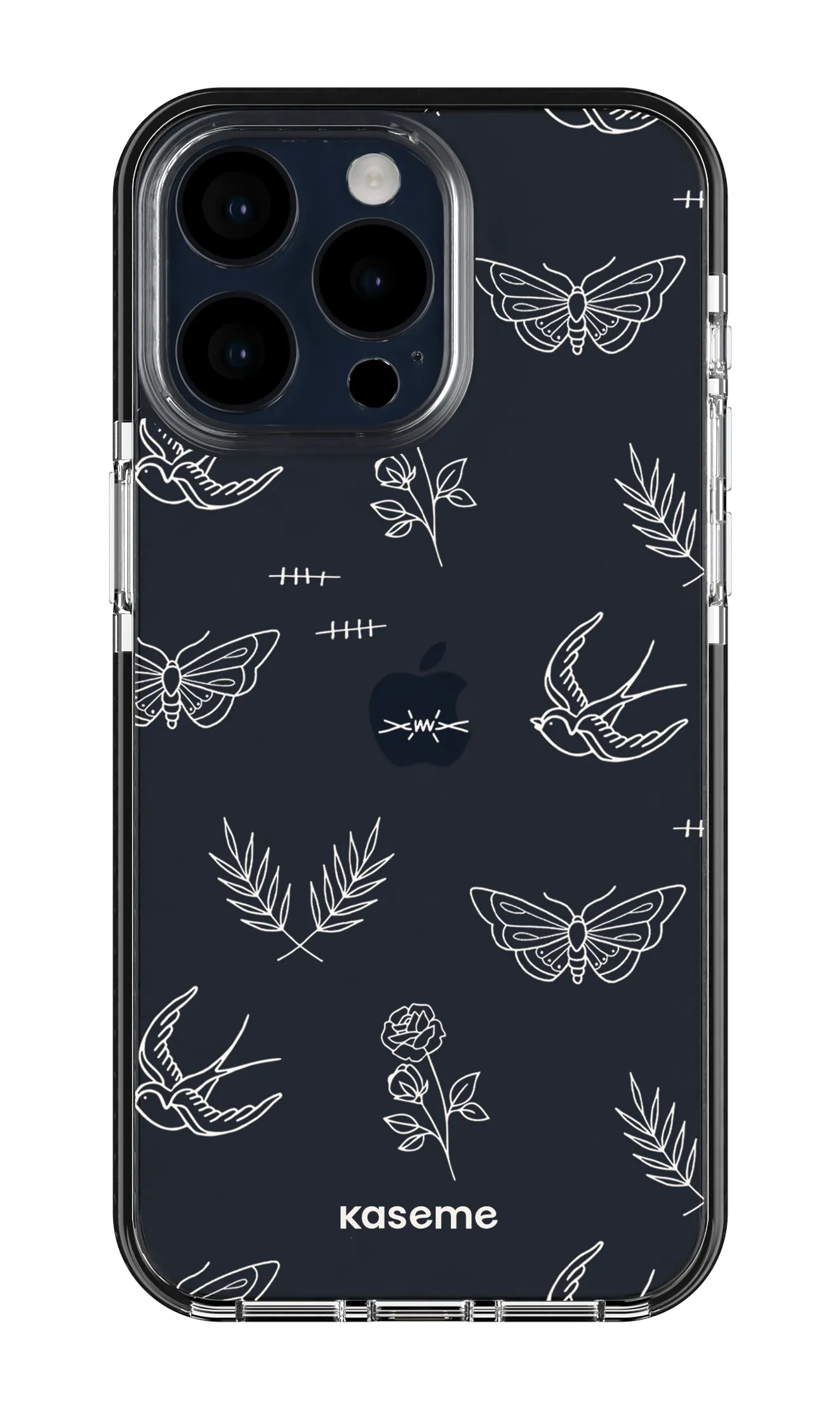 Ink white clear case
