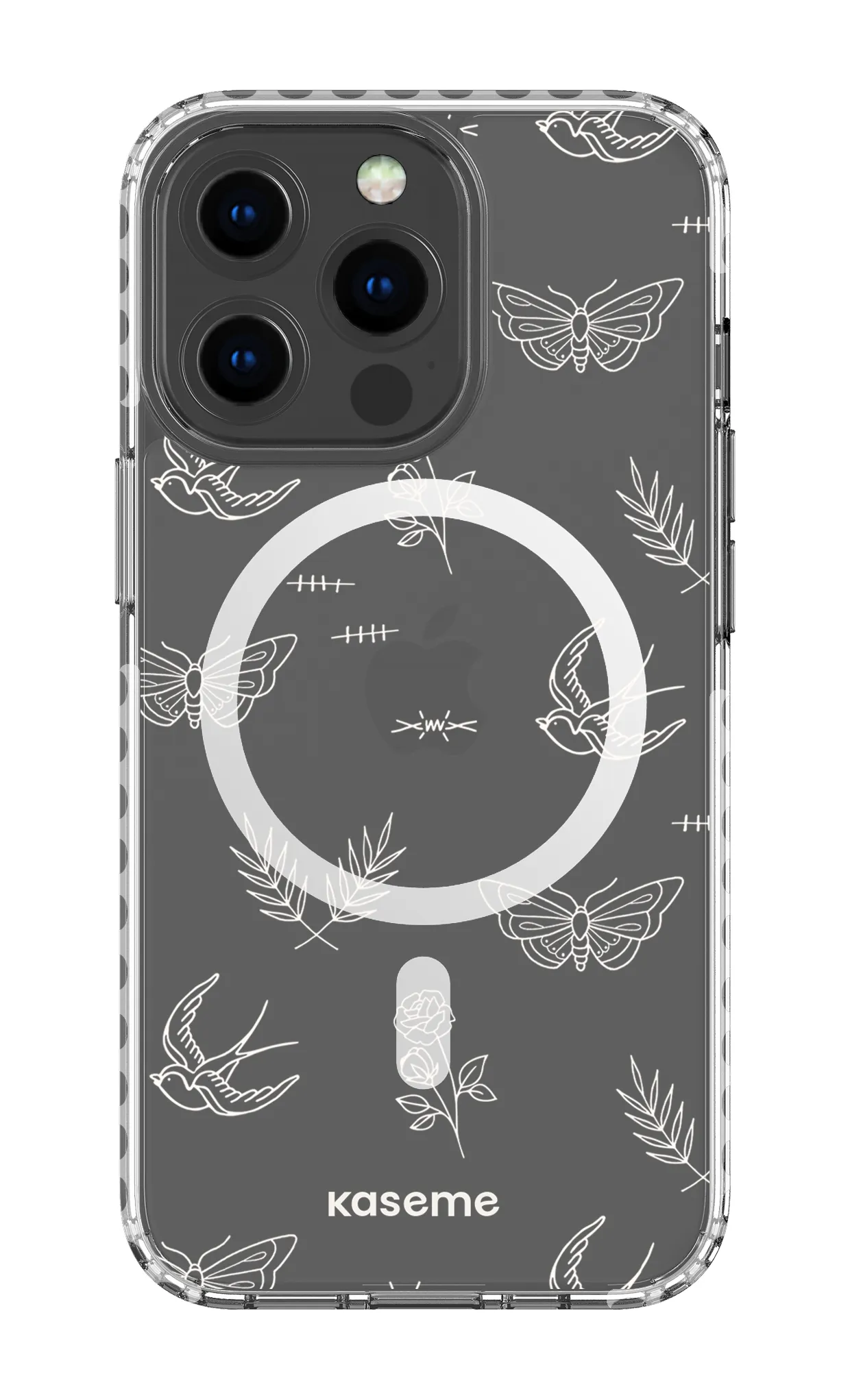 Ink white clear case