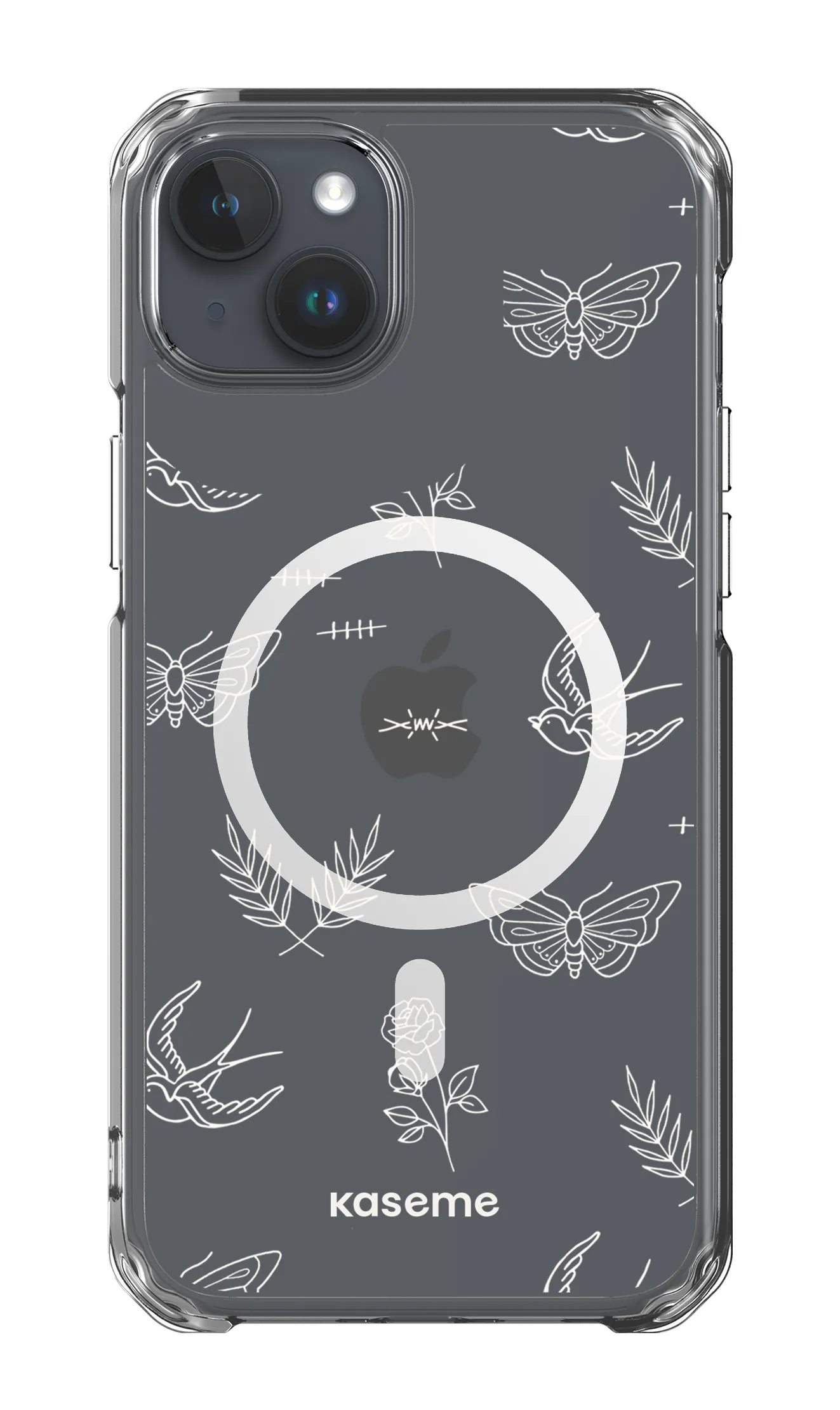 Ink white clear case
