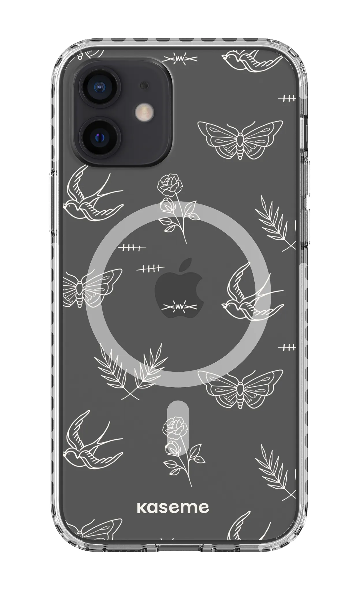 Ink white clear case
