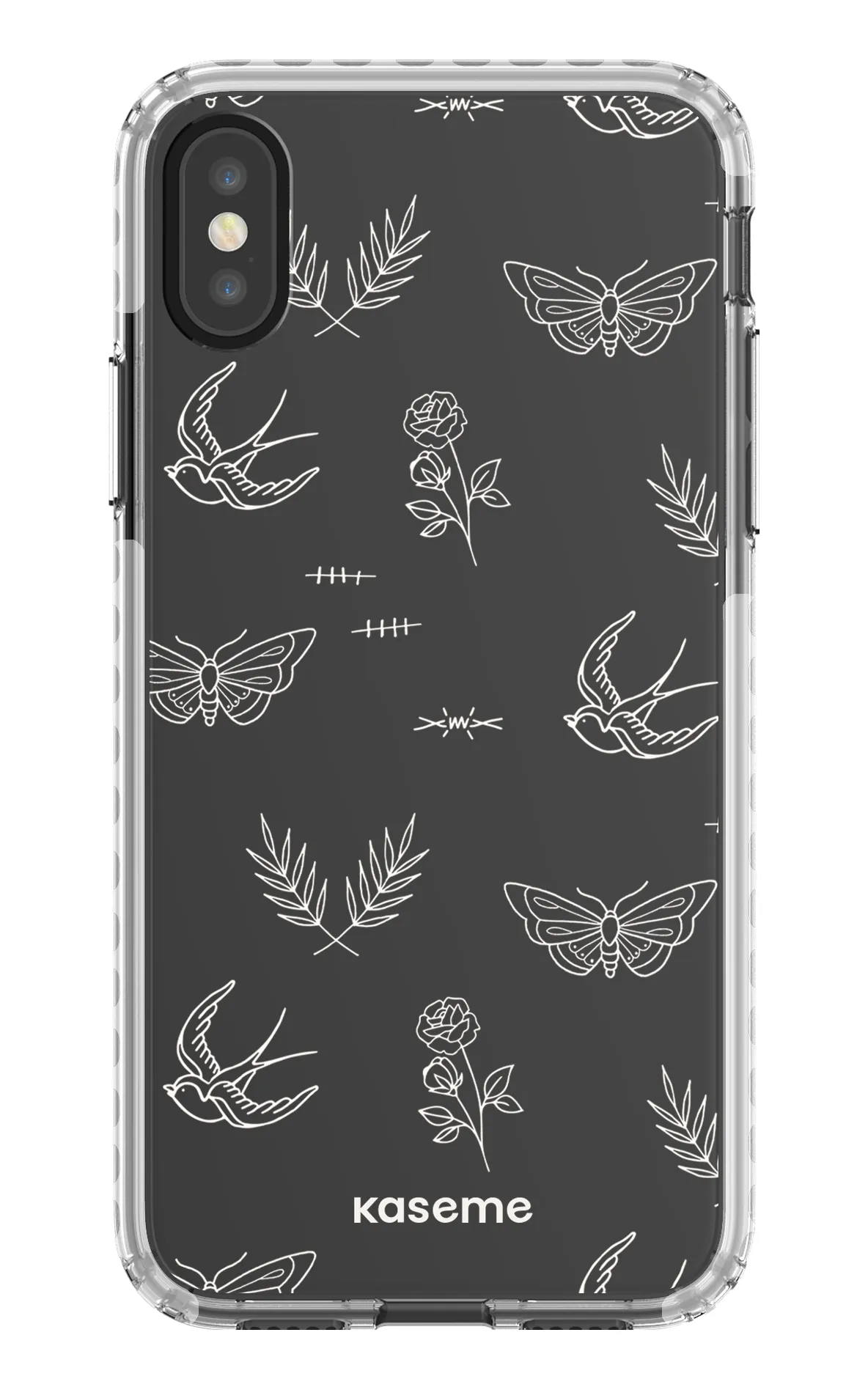 Ink white clear case