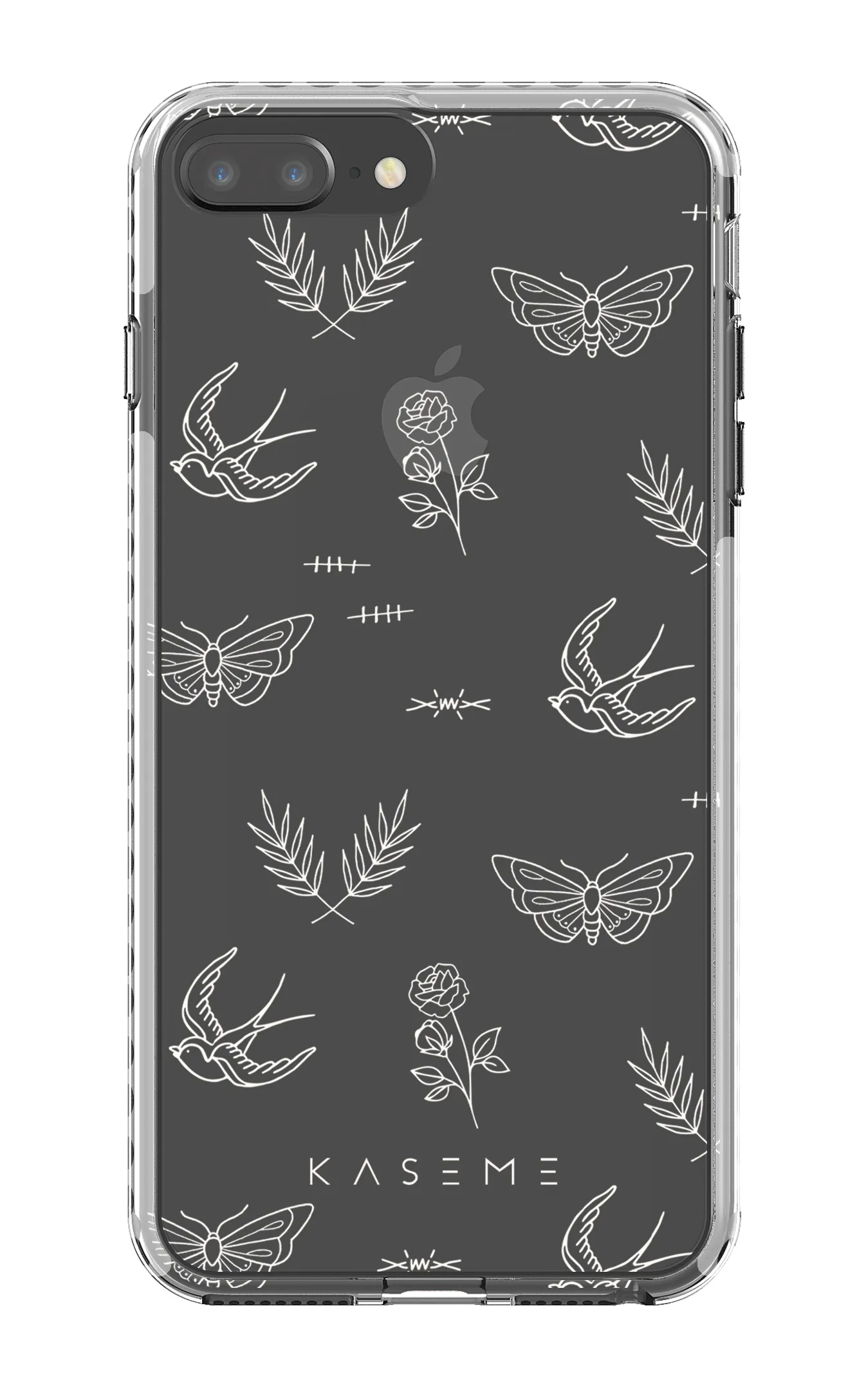 Ink white clear case