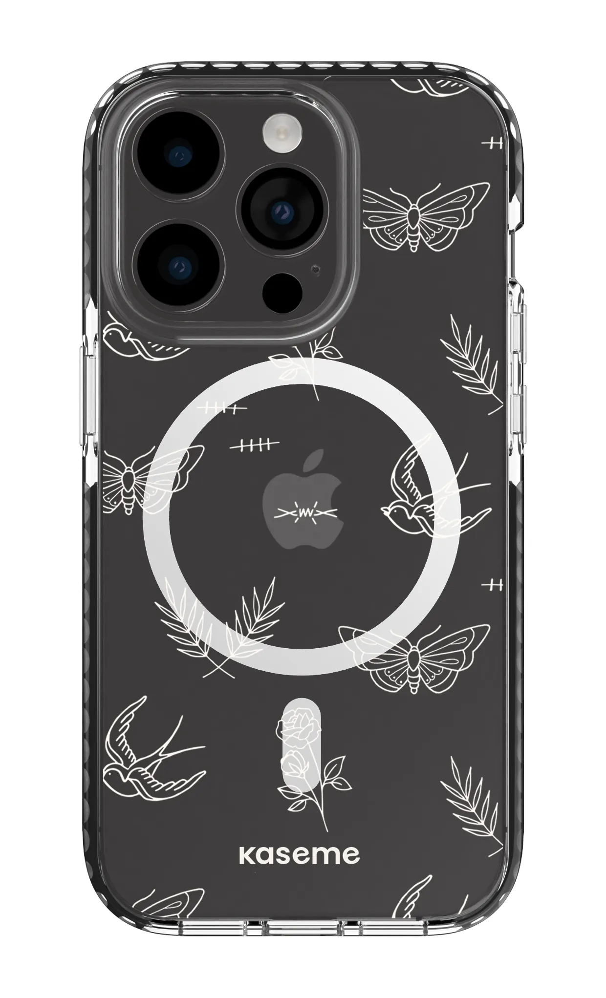Ink white clear case
