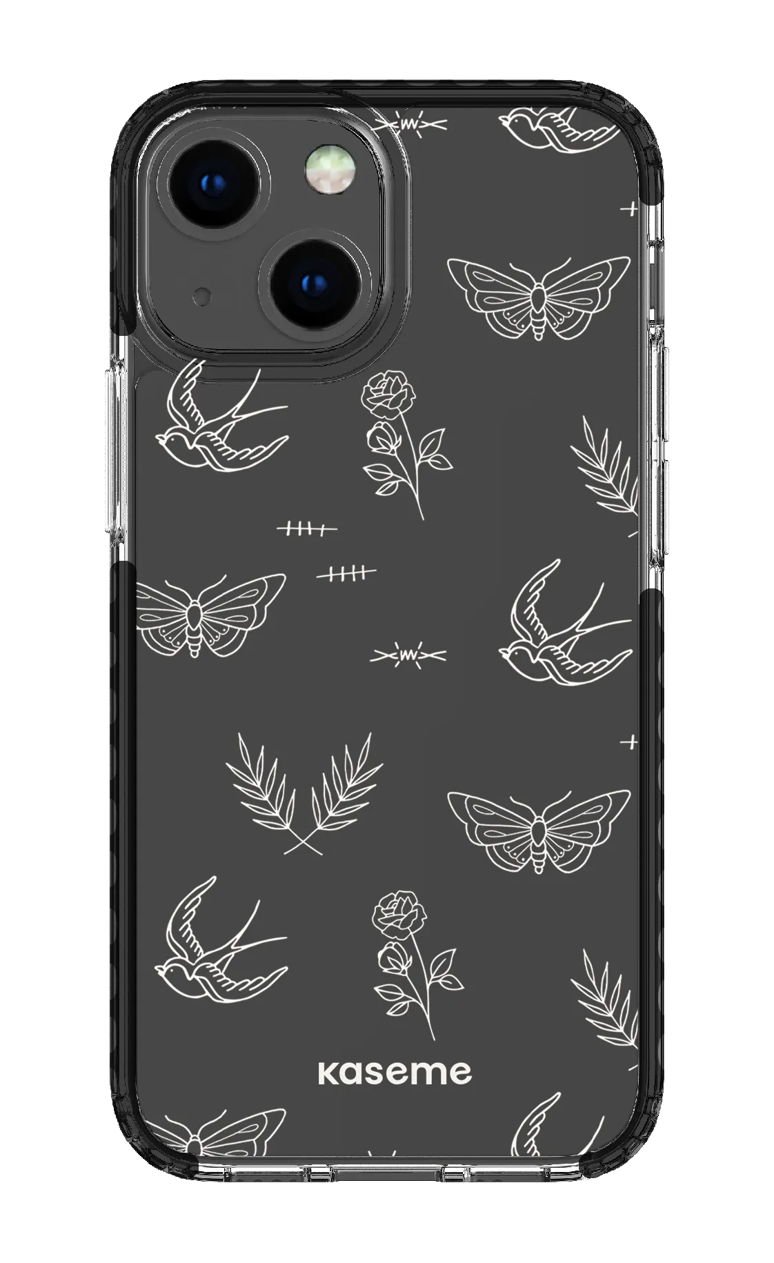 Ink white clear case